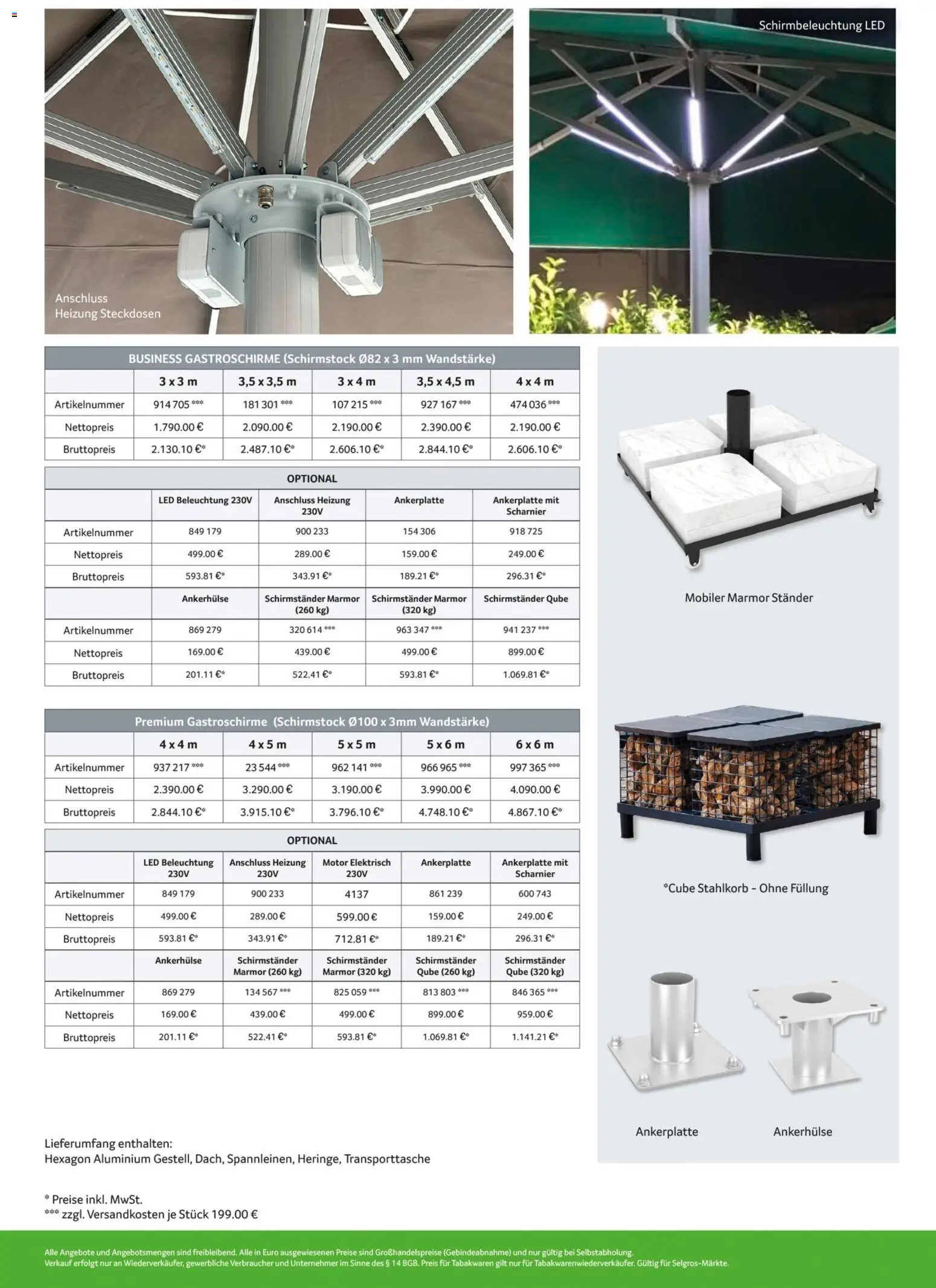 Selgros Profi-Faltpavillons – gültig ab 22.01.2026 | Seite: 3 | Produkte: Schirmständer