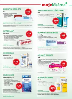 Náhled letáku Moje lékárna leták od 10.01.2026 | Strana: 10 | Produkty: Oční kapky, Náplast, Krém, Canesten