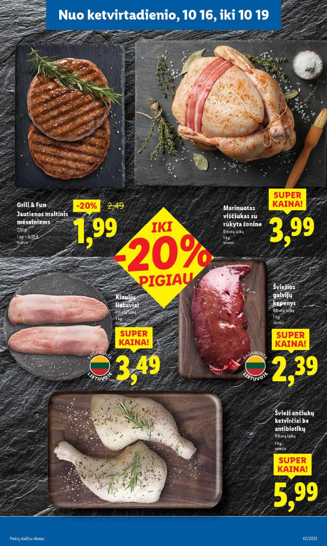 LIDL akcijos nuo 16.10.2025 | Puslapis: 15 | Prekių: Jautienos, Viščiukas