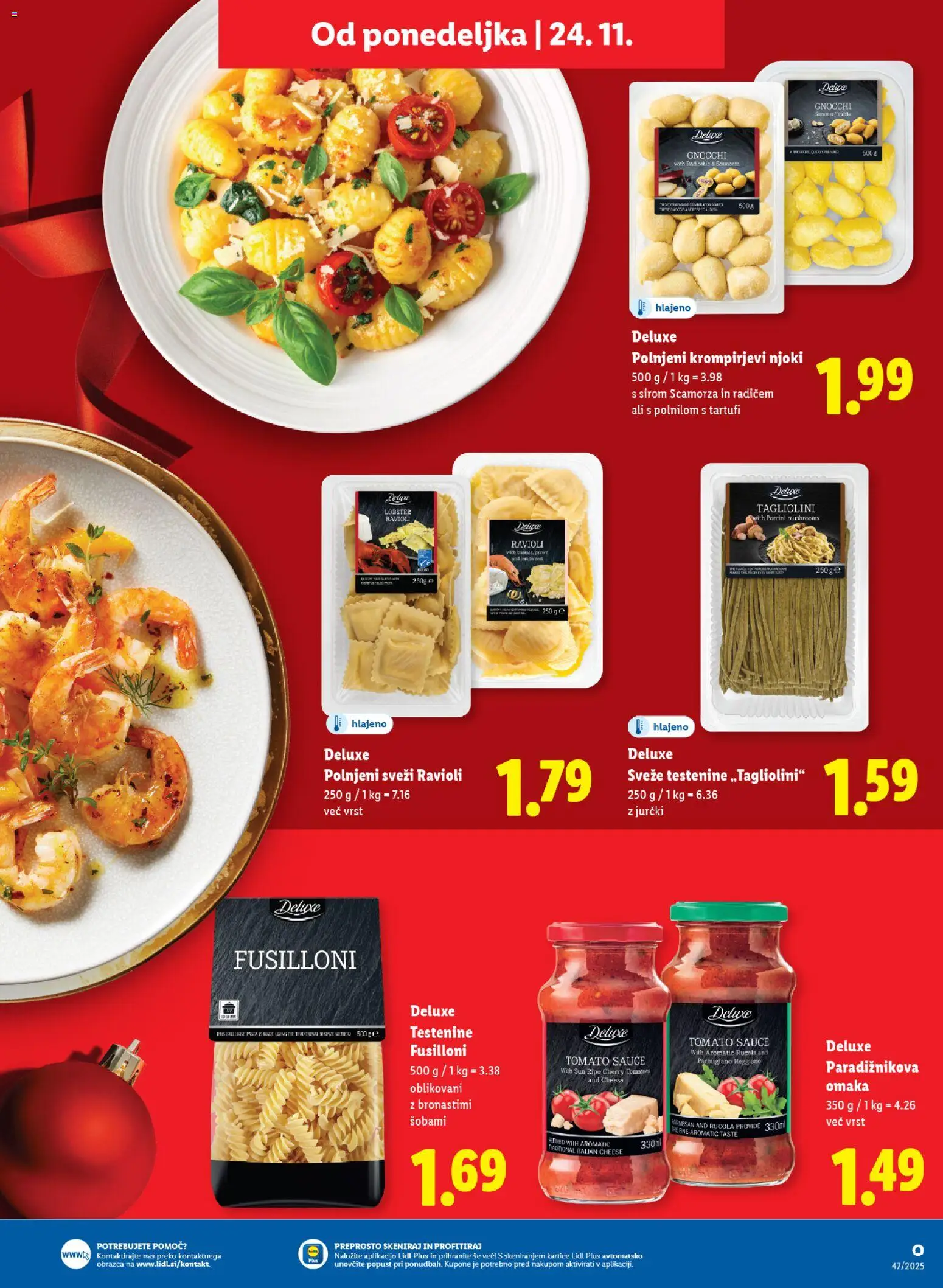 Novi Lidl katalog ponudbe – veljaven od 24.11.2025 | Stran: 37 | Izdelki: Njoki, Testenine, Omaka