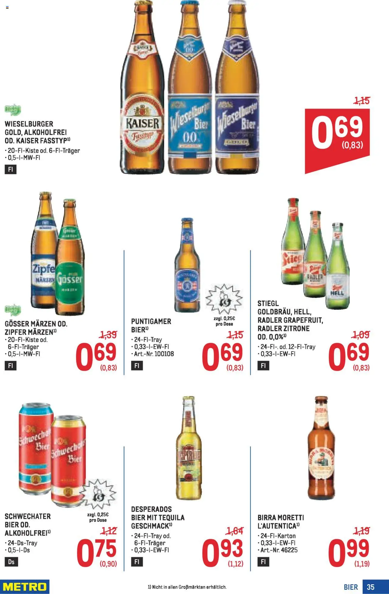 Metro Angebote Profi gültig ab 07.08.2025 | Seite: 35 | Produkte: Zitrone, Bier