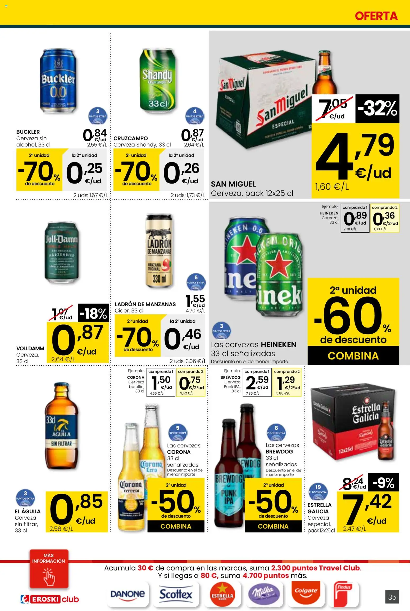 Eroski - Quieres ahorrar conmigo Center │ válido desde el 26.03.2026 | Página: 35 | Productos: Cerveza, Manzanas, Manzana, Σπανάκι