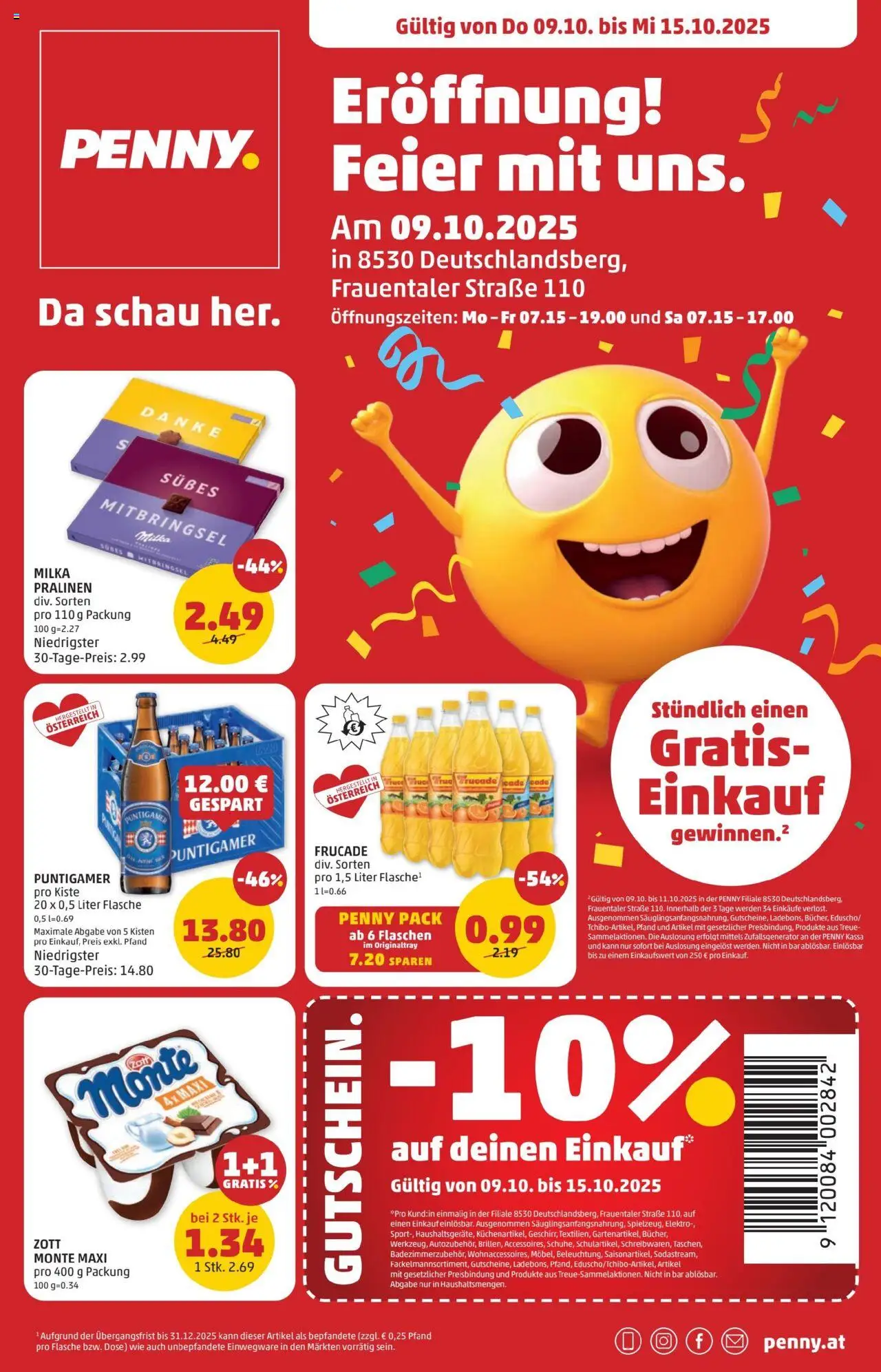 Penny Markt - Eröffnung in 8530 Deutschlandsberg gültig ab 09.10.2025 | Seite: 1