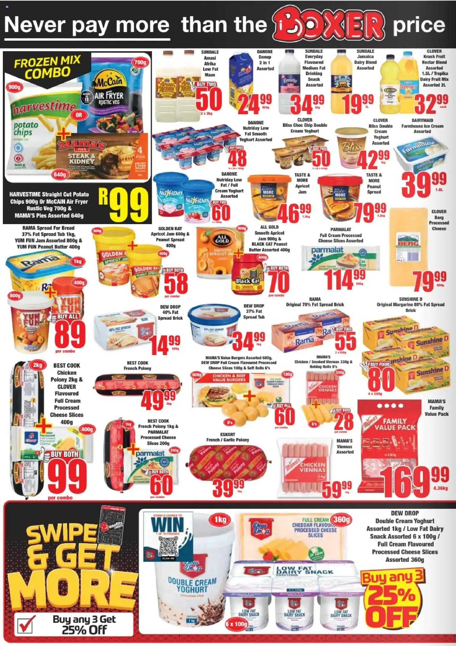 New Boxer catalogue – valid from 25.02.2026 | Page: 4 | Products: Yoghurt, Cheese, Peanut butter, Ice cream