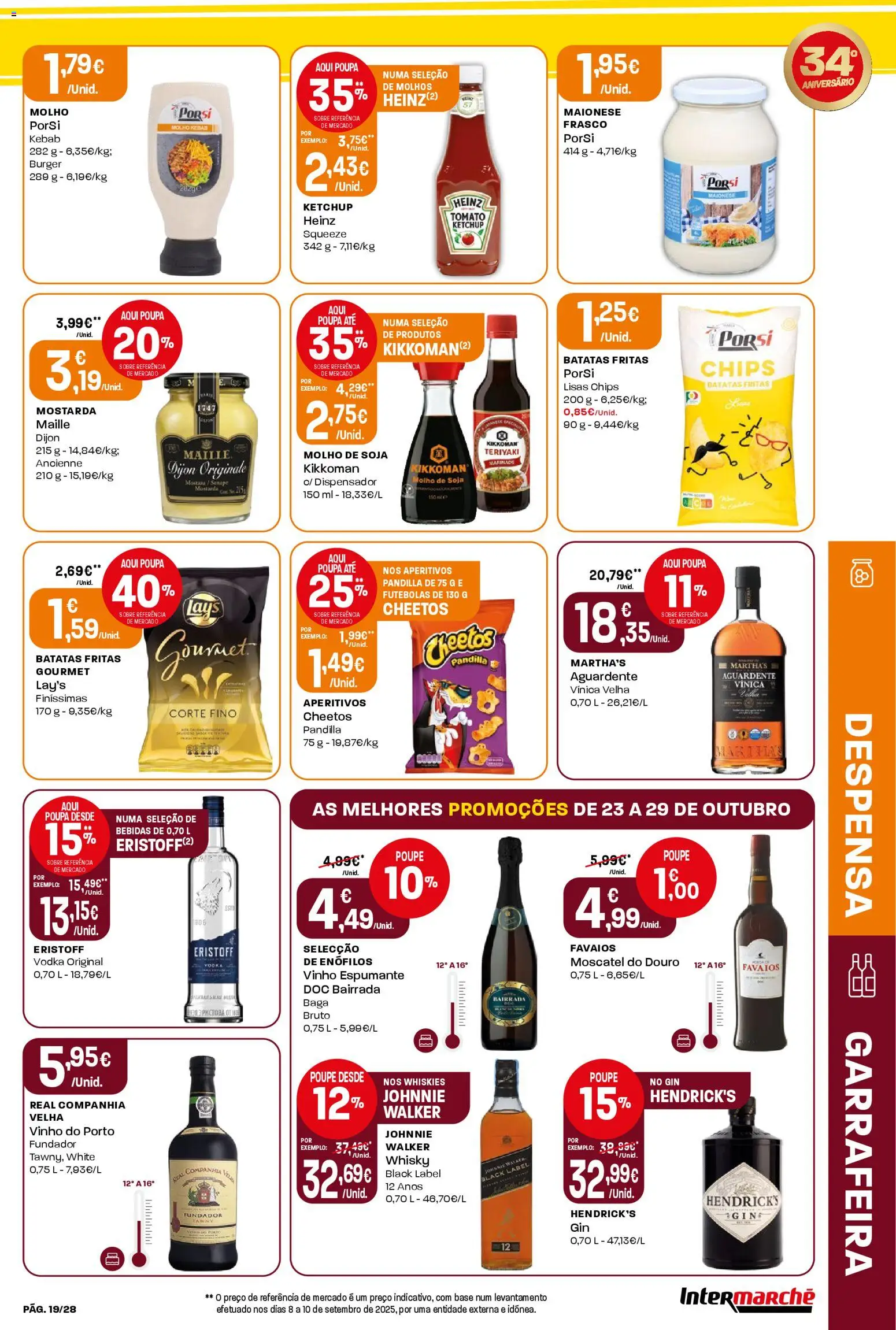 Intermarché Folheto Contact │ válido de 23.10.2025 | Página: 19 | Produtos: Whisky, Espumante, Base, Vodka