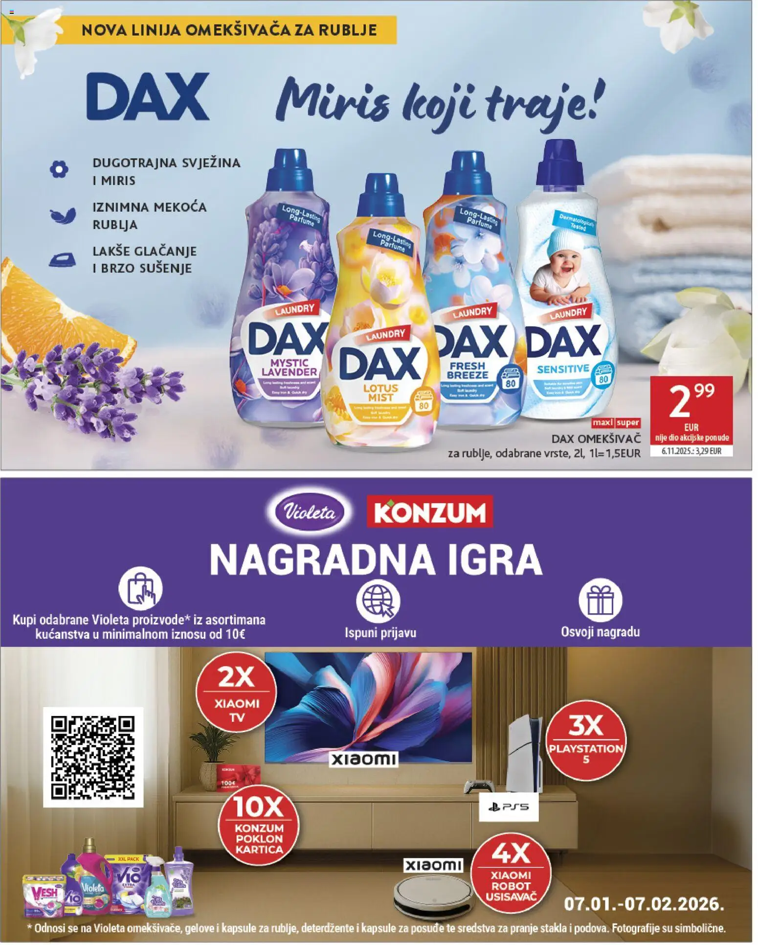 Konzum HR akciós ujság - amely érvényes a következő dátumtól: 07.01.2026 | Oldal: 37 | Termékek: PlayStation, Robot, Xiaomi, Dió