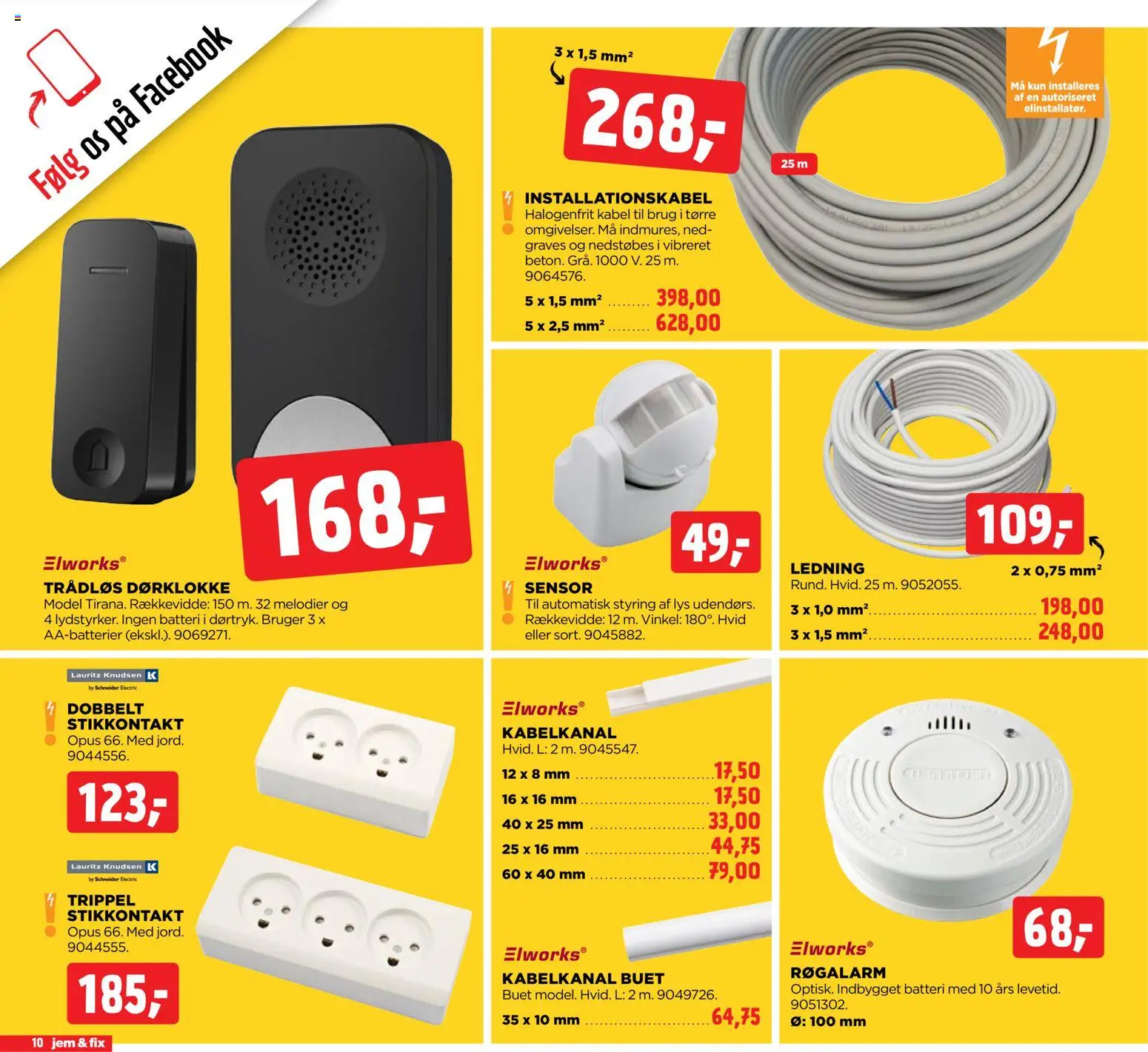 Jem & fix tilbudsavis – gyldig fra 18.01.2026 | Side: 10 | Produkter: Stikkontakt, Kabel, Batteri