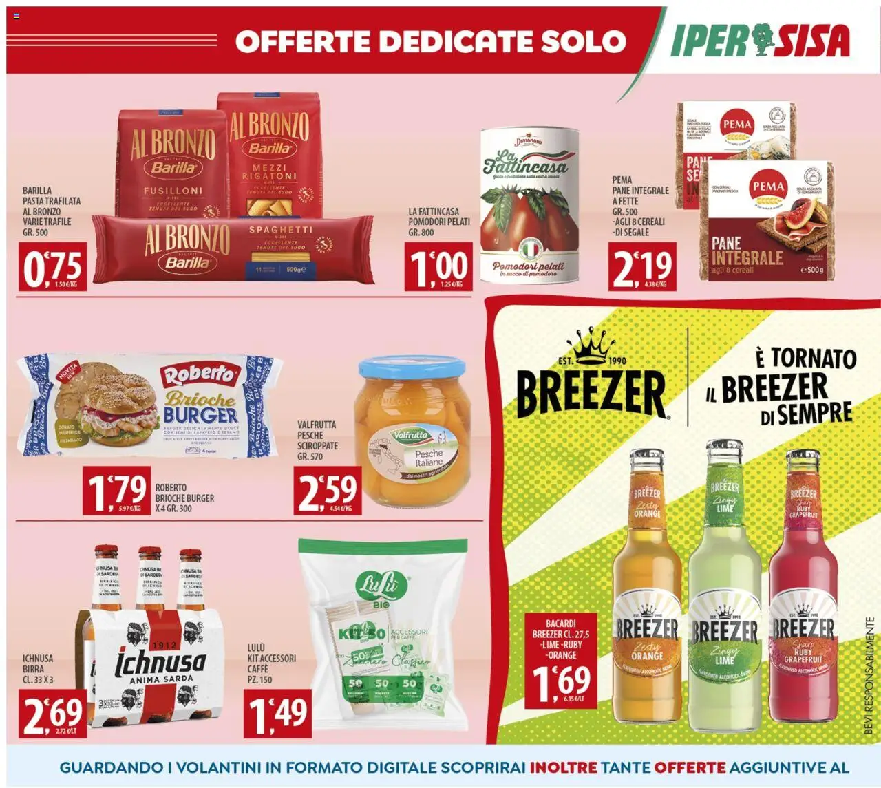 Volantino SISA del 21.08.2025 | Pagina: 14 | Prodotti: Caffè, Birra, Cereali, Sugo