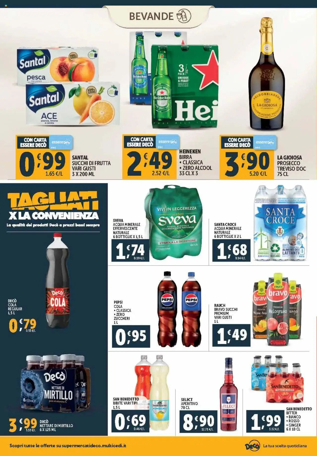 Volantino Decò del 03.10.2025 | Pagina: 16 | Prodotti: Prosecco, Frutta, Limone, Acqua minerale