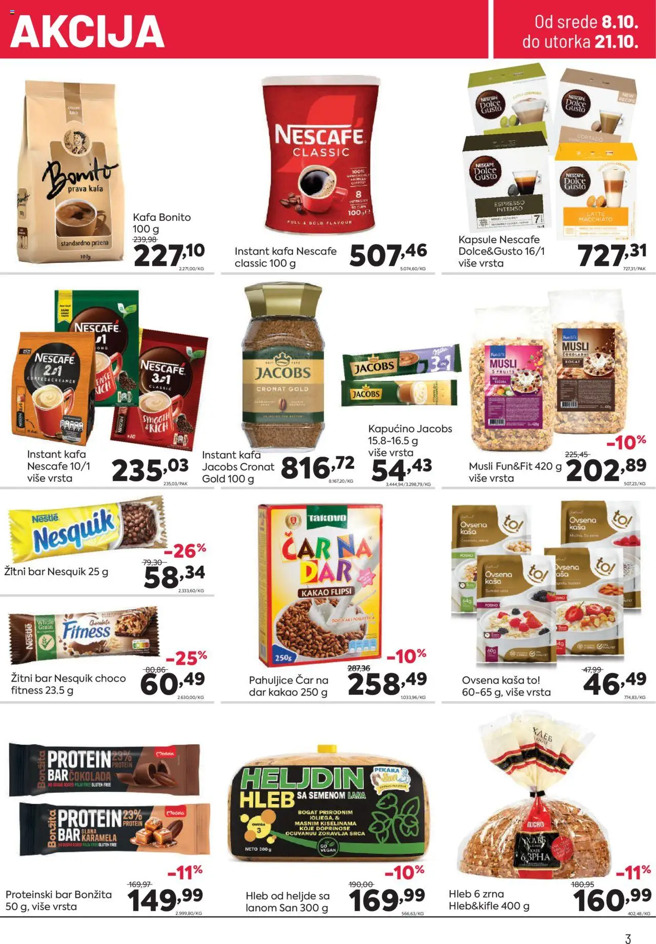 PerSu katalog - važi od 08.10.2025 | Strana: 3 | Proizvode: Dolce Gusto, Kapsule, Instant kafa, Nesquik