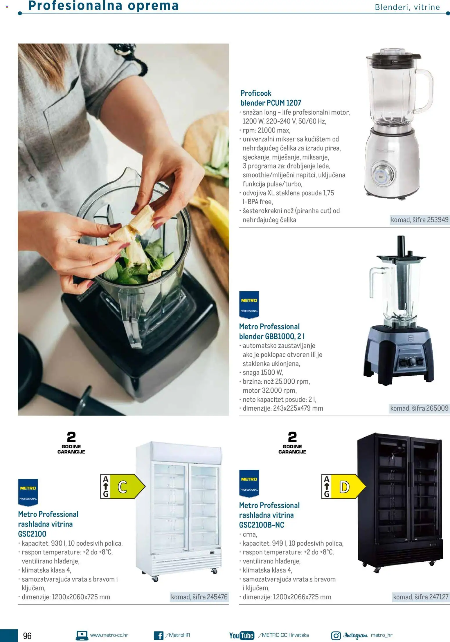 Metro katalog | vrijedi od 05.03.2026 | Stranica: 96 | Proizvodi: Vitrina, Nož, Vrata, Blender