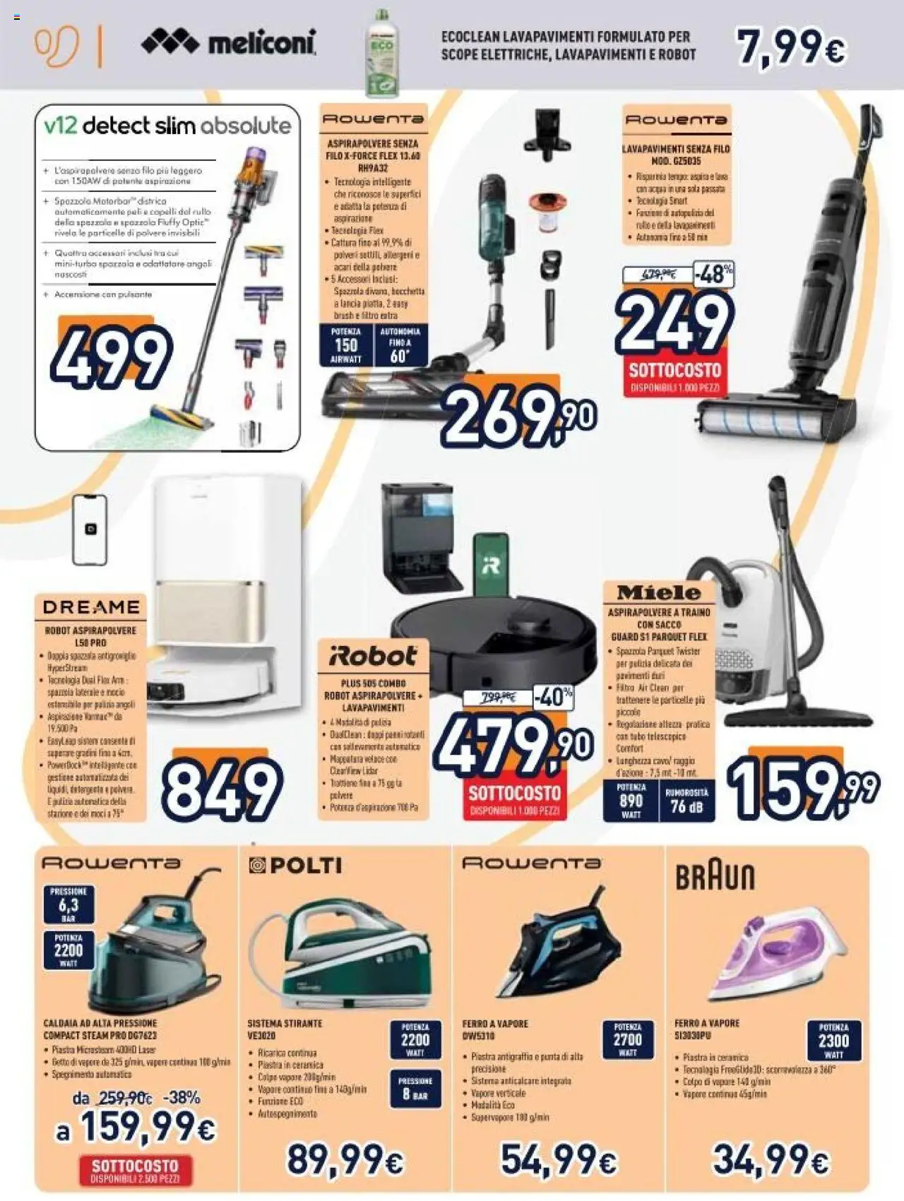 Volantino Unieuro del 03.10.2025 | Pagina: 20 | Prodotti: Detergente, Caldaia, Acqua, Robot