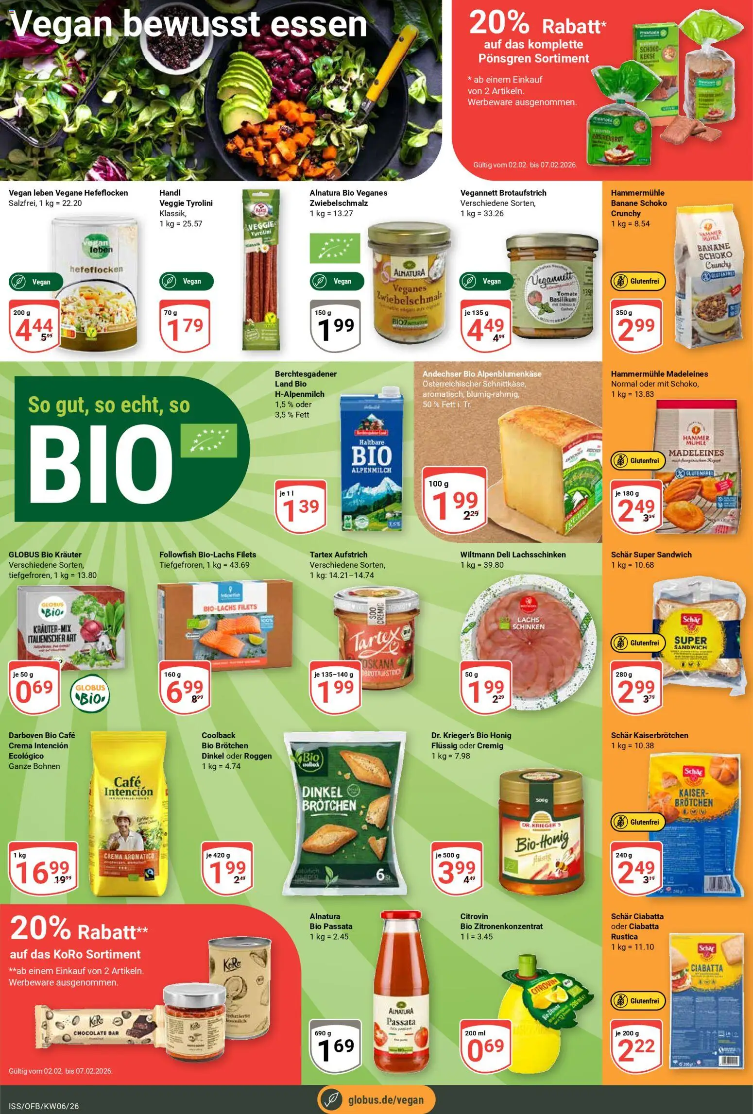 Globus Prospekt 	 – gültig ab 02.02.2026 | Seite: 15 | Produkte: Mühle, Lachs, Zitrone, Kekse