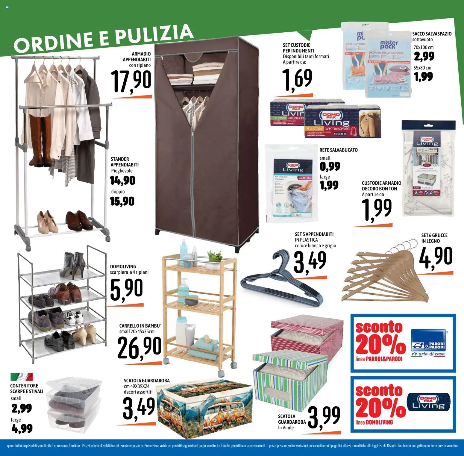 Volantino Emisfero del 12.03.2026 | Pagina: 32 | Prodotti: Ripiano, Stivali, Armadio, Grucce