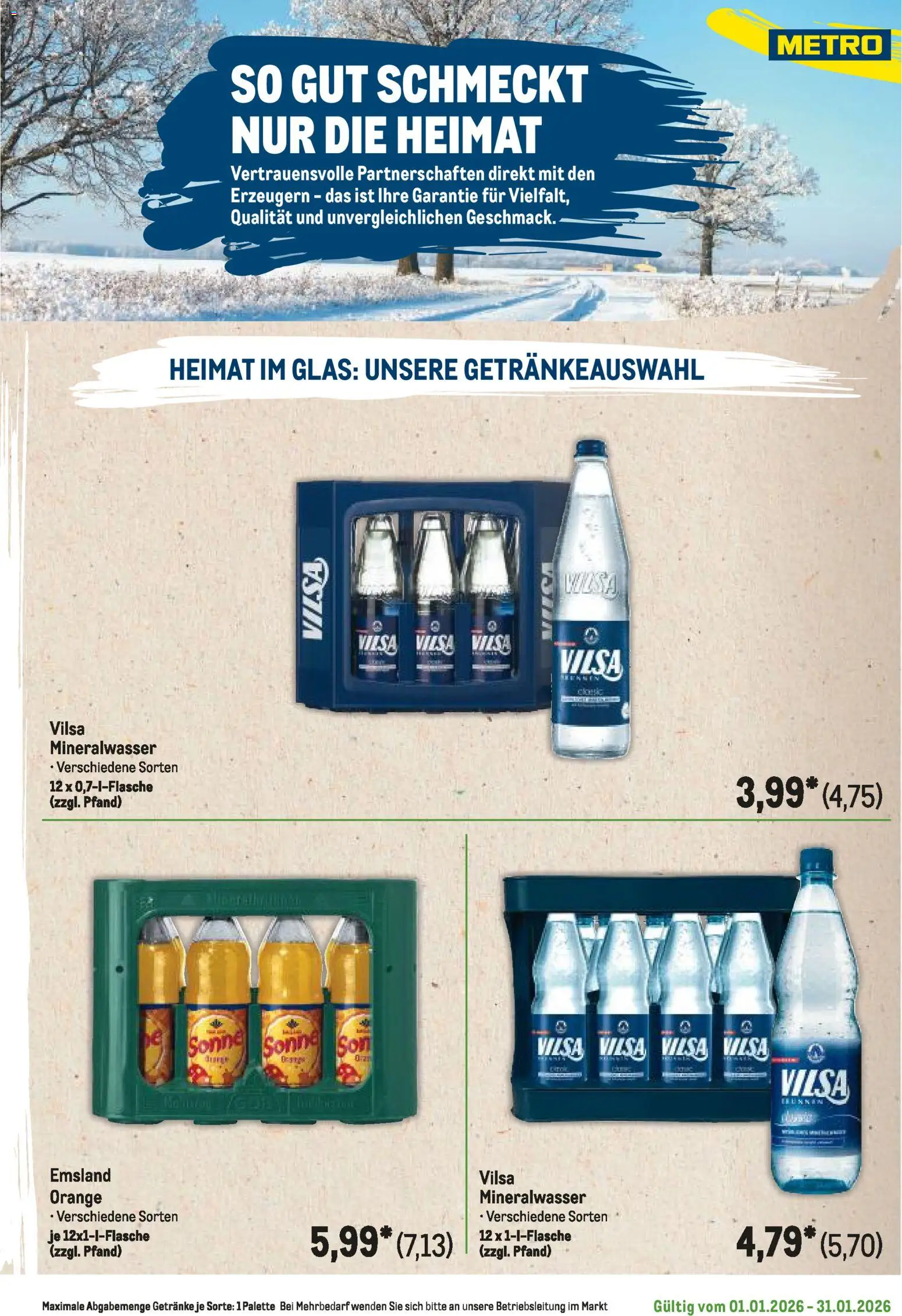 Metro  Regionaler Flyer – gültig ab 01.01.2026 | Seite: 33 | Produkte: Mineralwasser