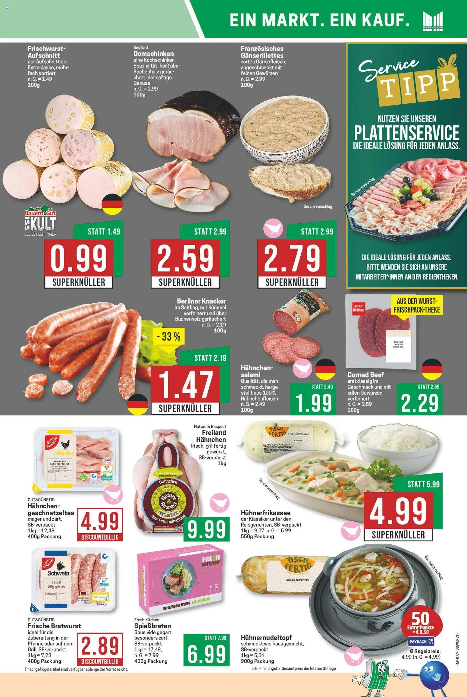 Marktkauf - Black Friday – gültig ab 24.11.2025 | Seite: 7 | Produkte: Hahnchen, Bratwurst, Wurst, Salami