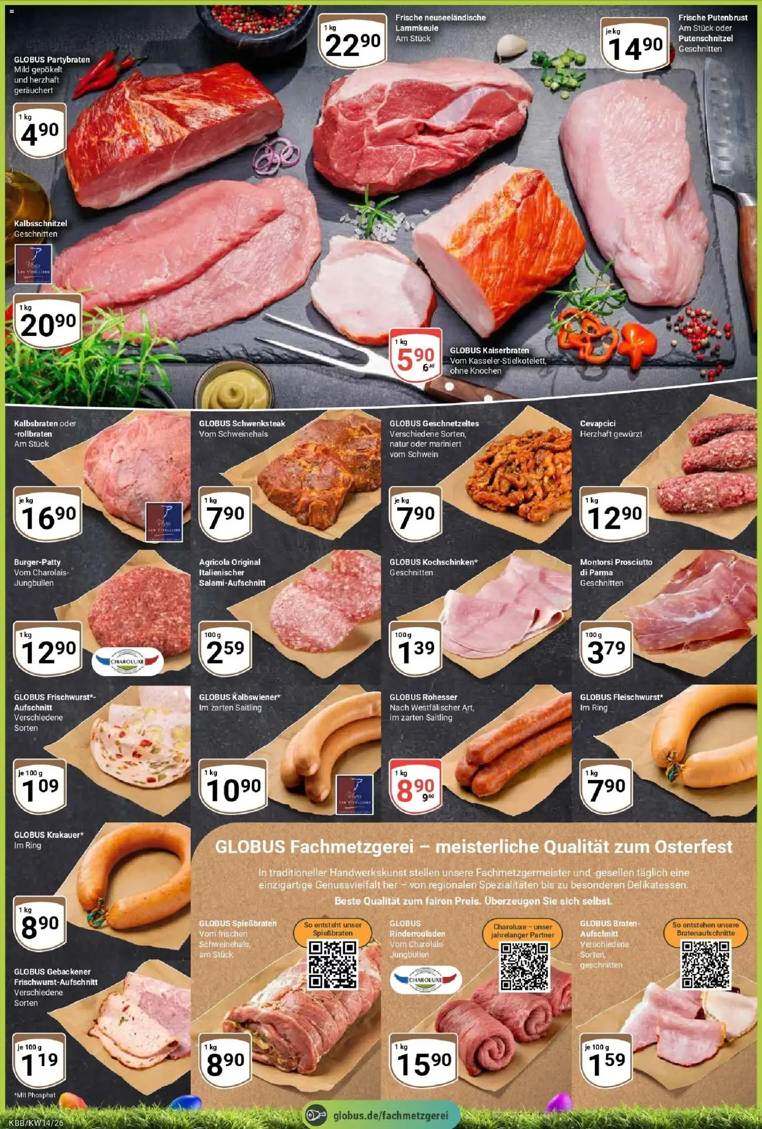 Globus prospekt Koblenz-Bubenheim	 – gültig ab 30.03.2026 | Seite: 2 | Produkte: Rinderrouladen, Lammkeule, Cevapcici, Putenschnitzel