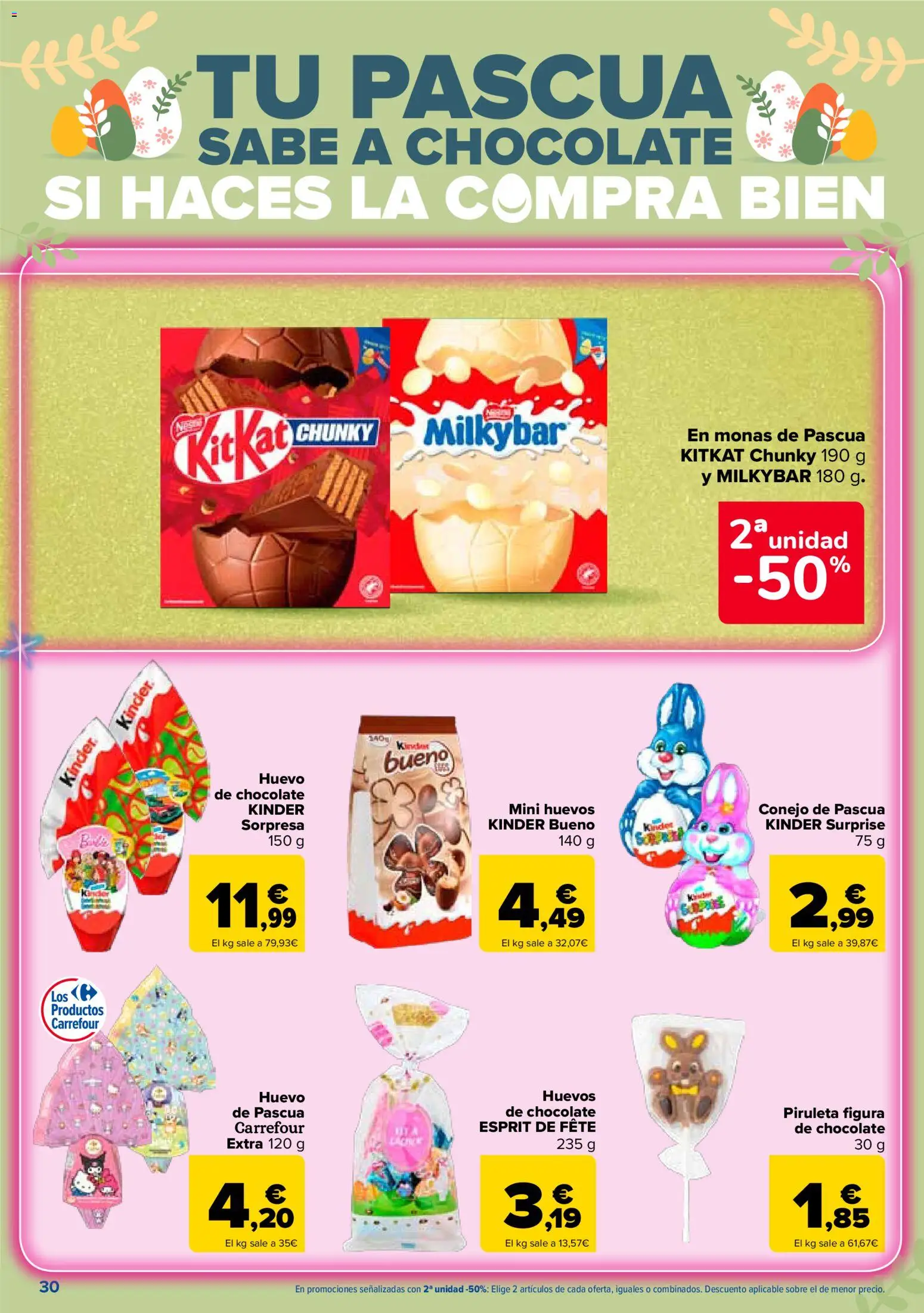 Carrefour folleto │ válido desde el 24.03.2026 | Página: 30 | Productos: Huevos, Chocolate, Πάνες