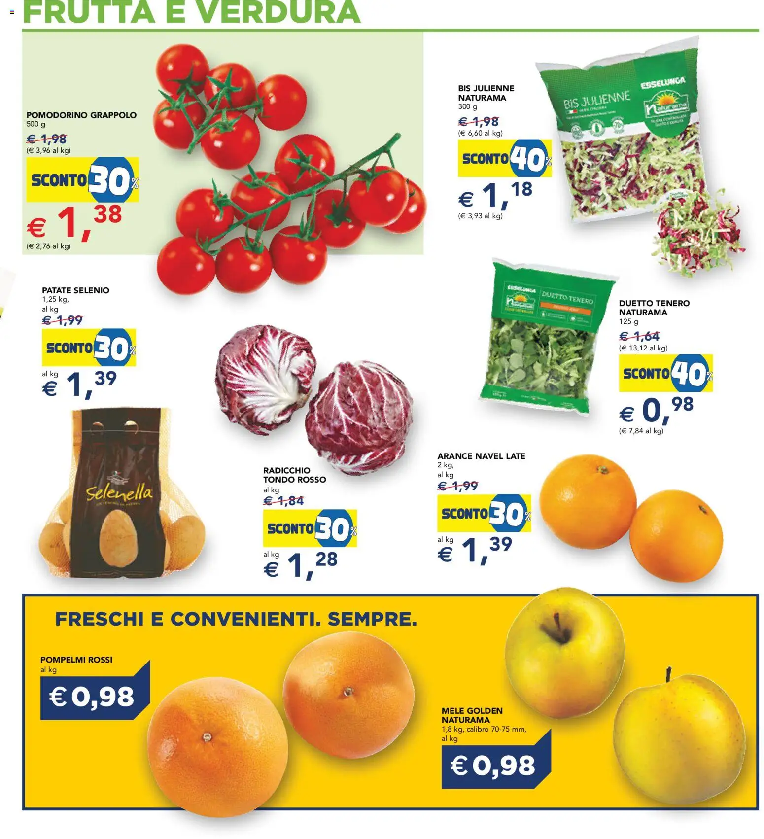 Volantino Esselunga S del 12.03.2026 | Pagina: 15 | Prodotti: Mele, Arance, Patate, Frutta