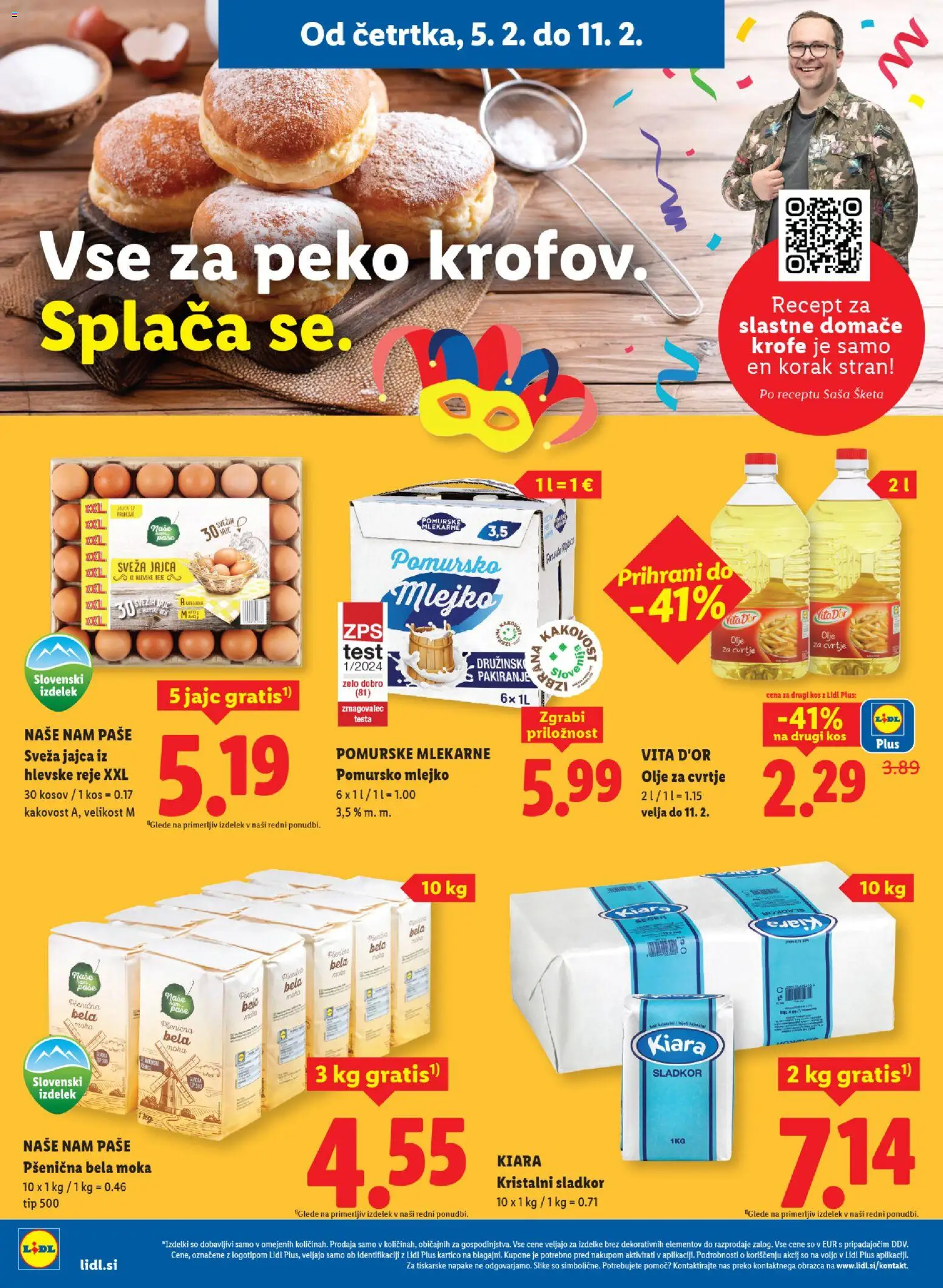 Novi Lidl katalog ponudbe – veljaven od 05.02.2026 | Stran: 6 | Izdelki: Moka, Kos, Olje, Sladkor