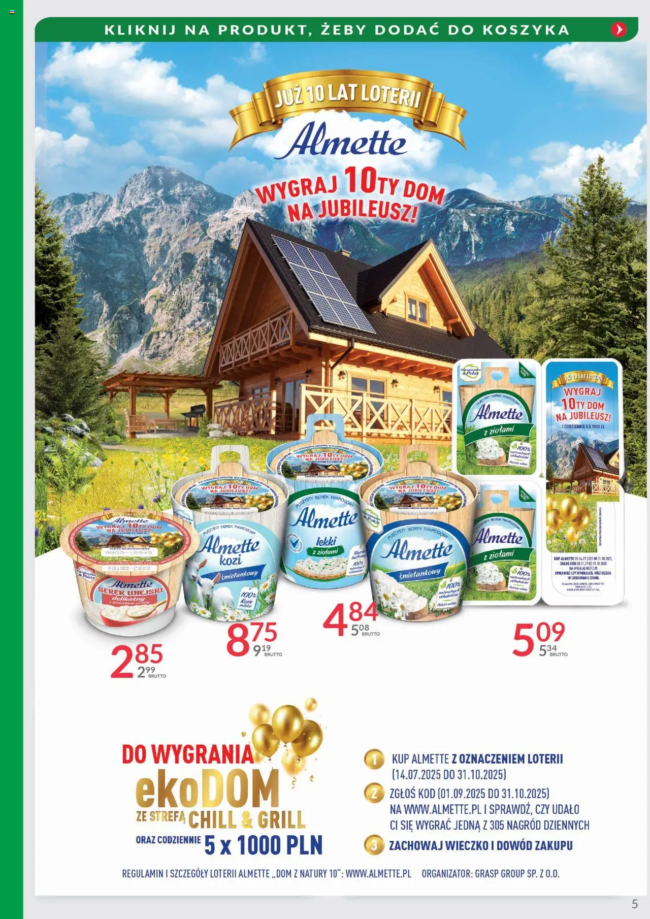 Eurocash Gazetka - Oferta Południe od 28.09.2025 | Strona: 5 | Produkty: Serek, Grill, Serek wiejski
