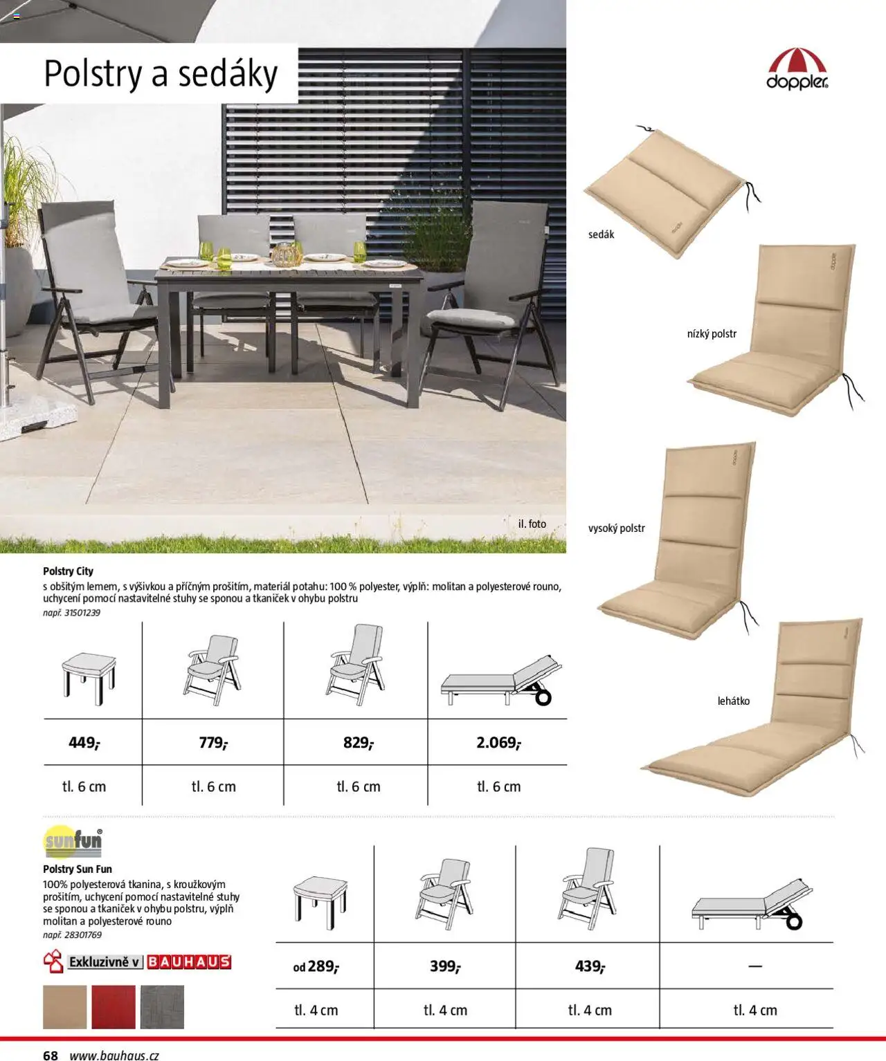 Bauhaus katalog Zahradní nábytek od 01.04.2025 | Strana: 68 | Produkty: Lehátko