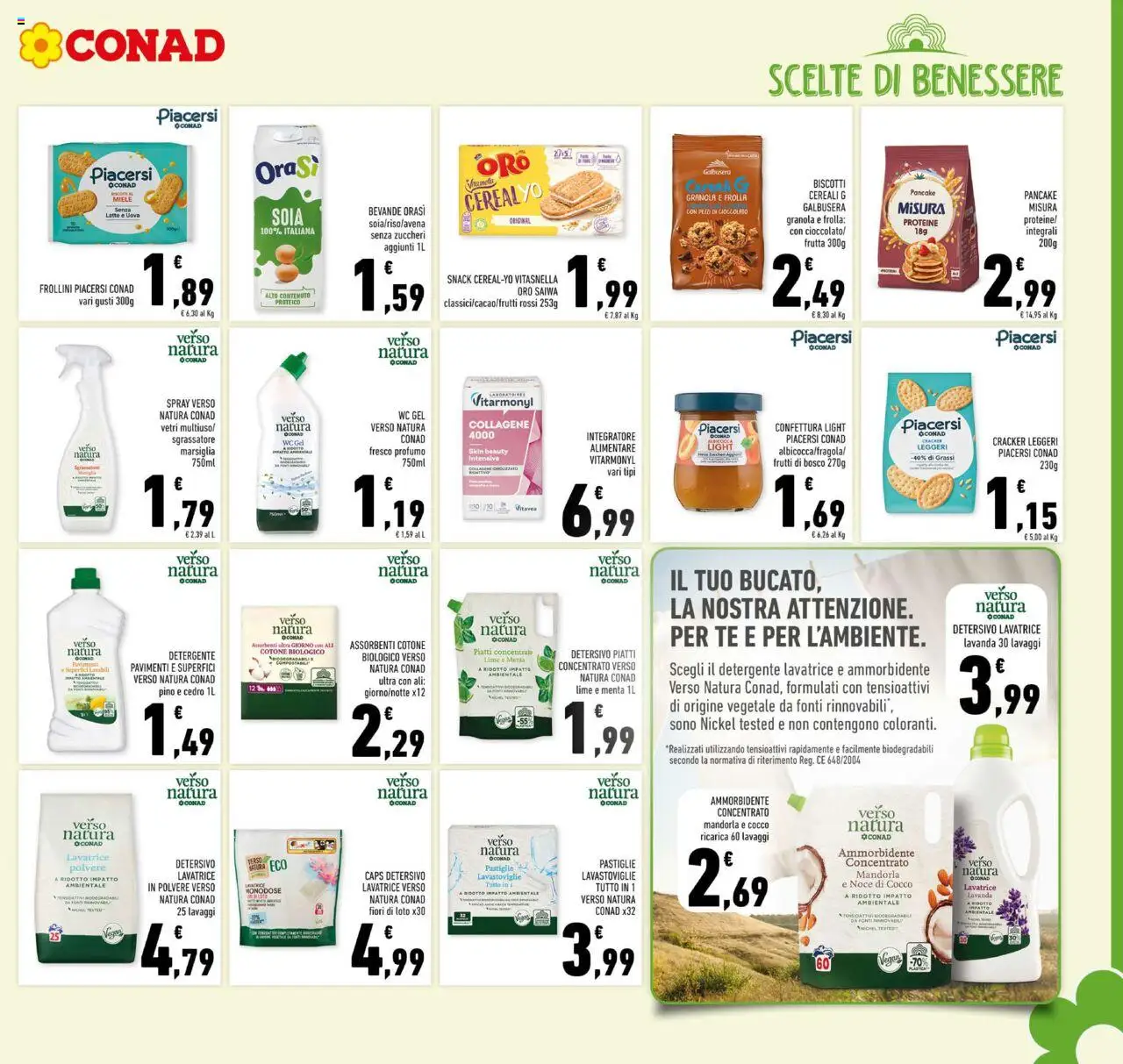 Volantino Conad del 08.10.2025 | Pagina: 11 | Prodotti: Ammorbidente, Biscotti, Crackers, Miele