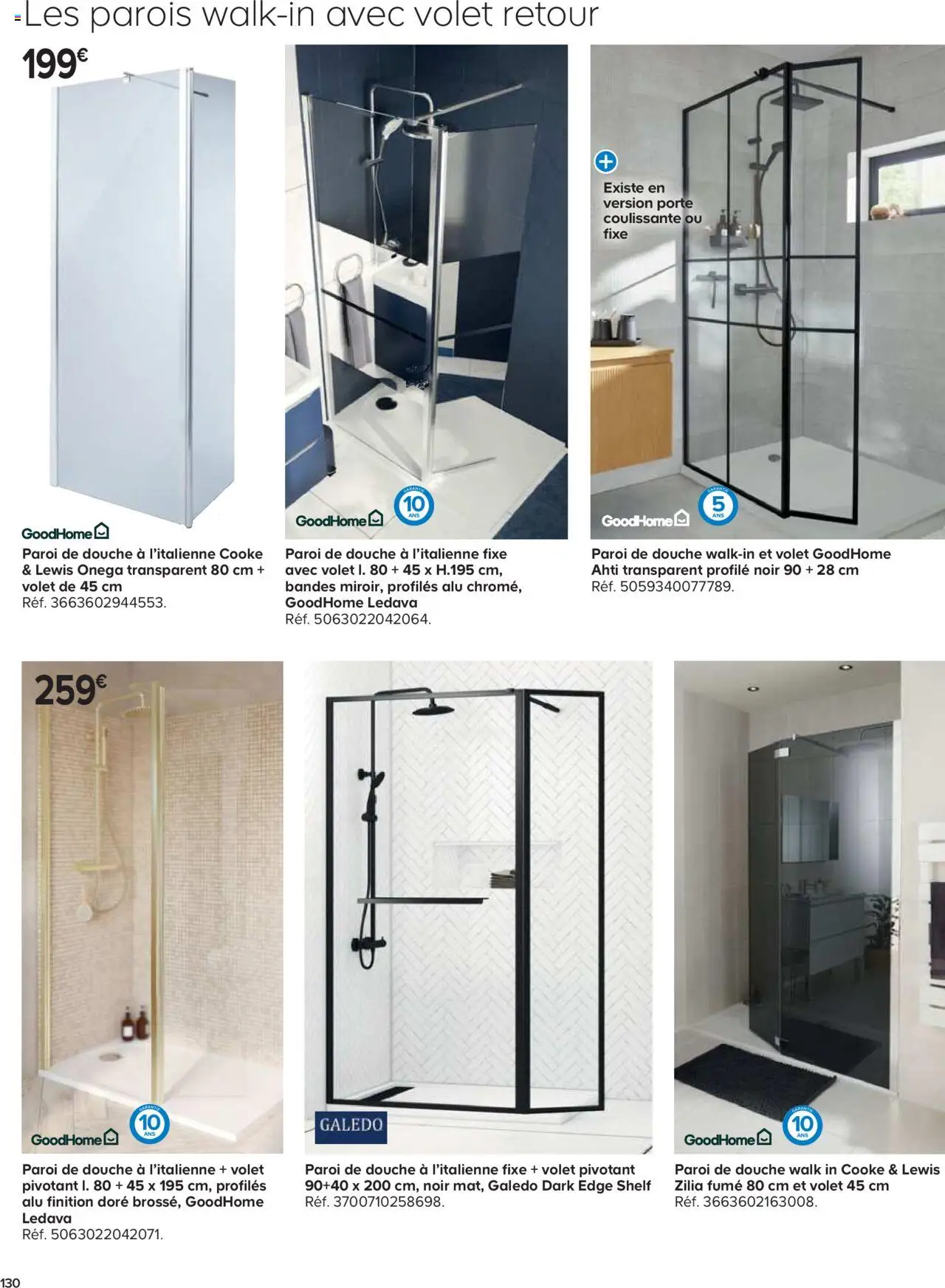 {H1} | Page: 130 | Produits: Porte, Douche