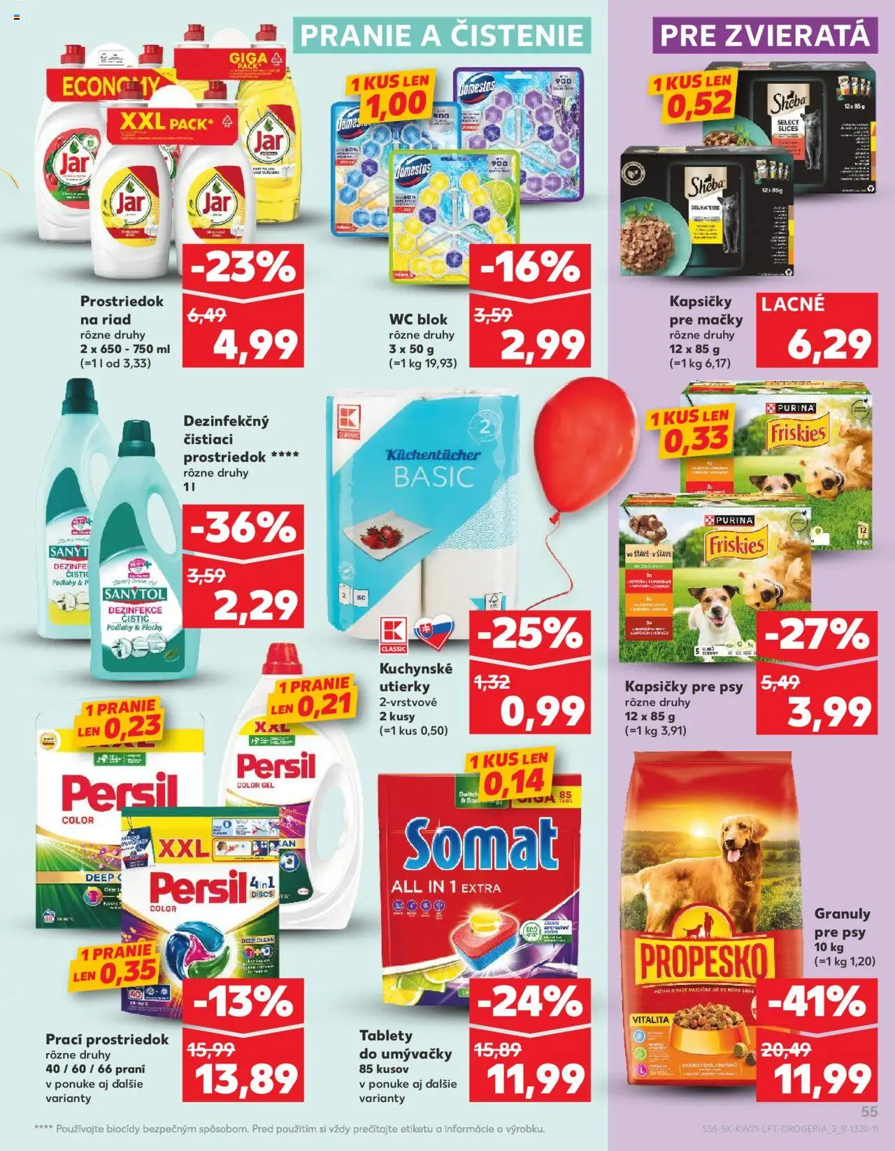 Nové Kaufland akcie – leták je platný od 22.05.2025 | Strana: 55 | Produkty: Persil, Wc, Čistiaci prostriedok, Jar
