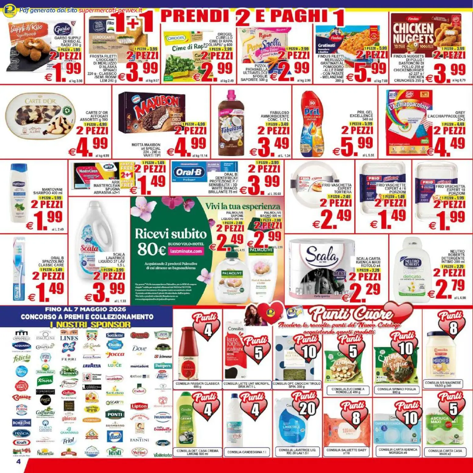 Volantino Pewex del 29.04.2026 | Pagina: 4 | Prodotti: Carta igienica, Patate, Latte, Spinaci