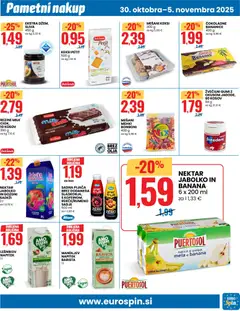 Eurospin katalog akcije – veljaven od 30.10.2025 | Stran: 11 | Izdelki: Keksi, Žvečilni gumi, Kos, Banane