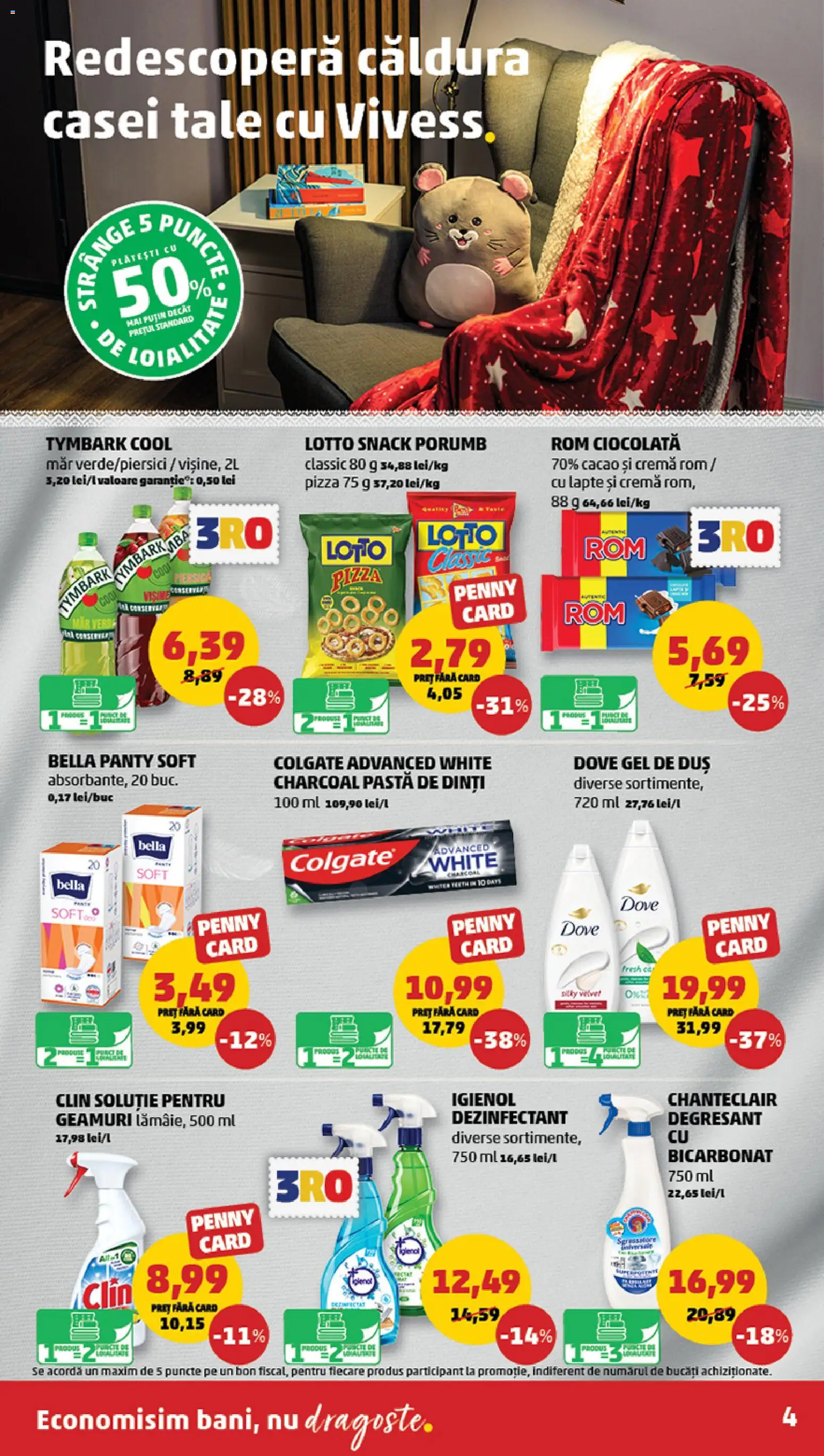 Noul catalog PENNY – valabil de la 05.11.2025 | Pagină: 4 | Produse: Lapte, Ciocolată, Pastă de dinți, Porumb