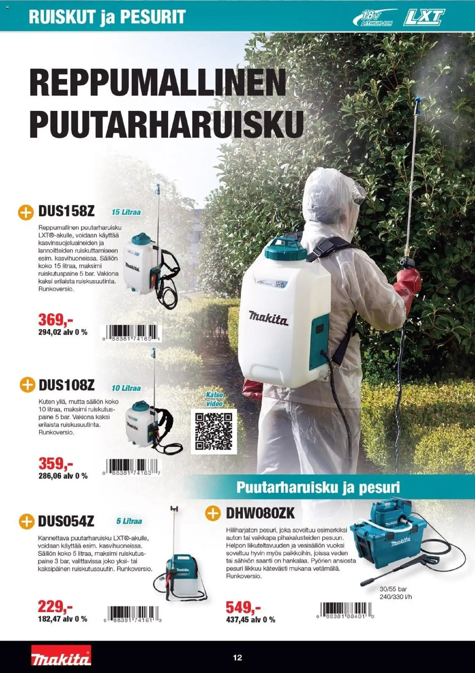 Makita tarjoukset - LXT Puutarha 2026 – voimassa 07.04.2026 alkaen | Sivu: 12 | Tuotteet: Video