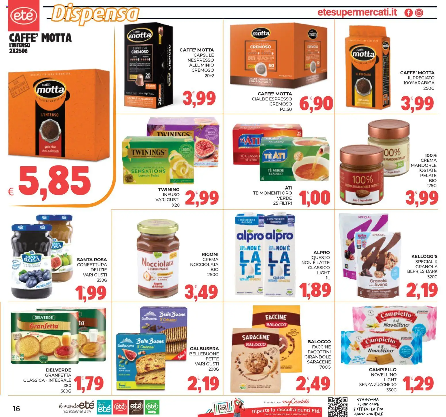 Volantino Eté del 11.03.2026 | Pagina: 16 | Prodotti: Crema, Tè, Zucchero, Mandorle