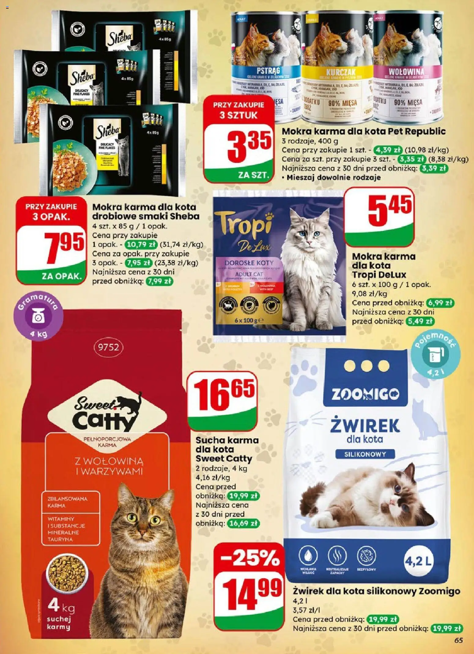 Dino Gazetka od 14.01.2026 | Strona: 65 | Produkty: Kurczak, Pstrąg, Karma dla kota, Wołowina