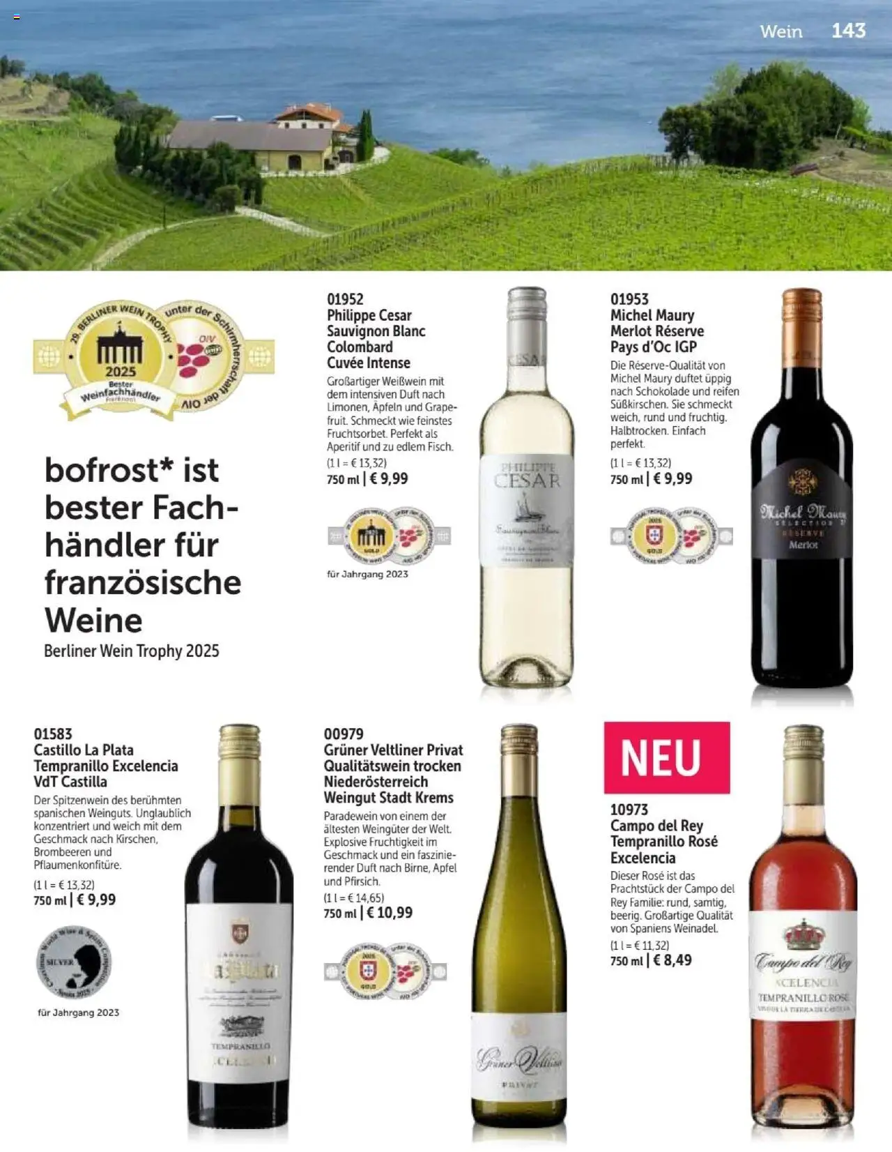 Bofrost Katalog – gültig ab 07.09.2025 | Seite: 143 | Produkte: Berliner, Weißwein, Äpfel, Wein