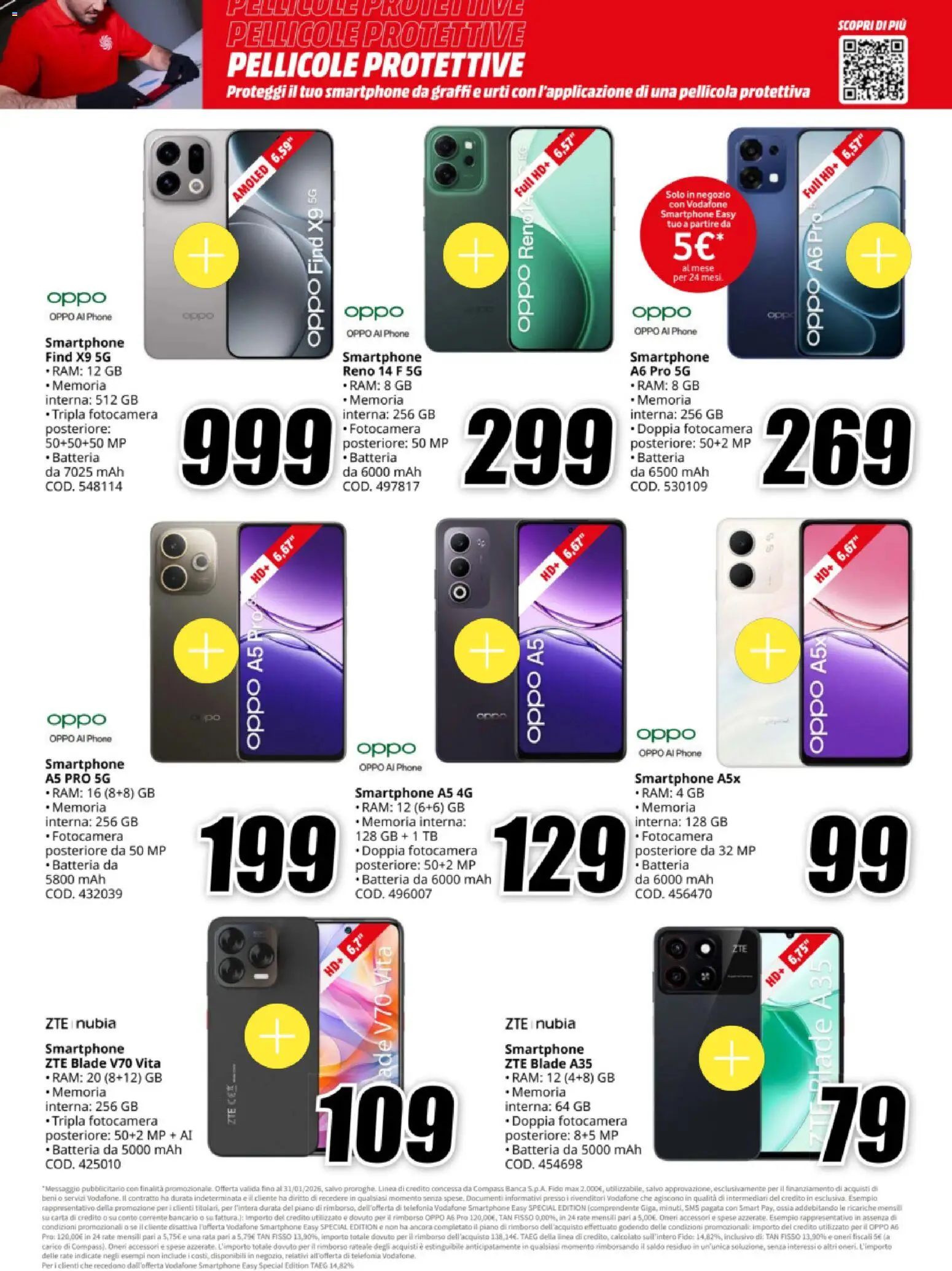 Volantino Media World del 09.01.2026 | Pagina: 5 | Prodotti: Smartphone, Fotocamera, Pellicola, Batteria