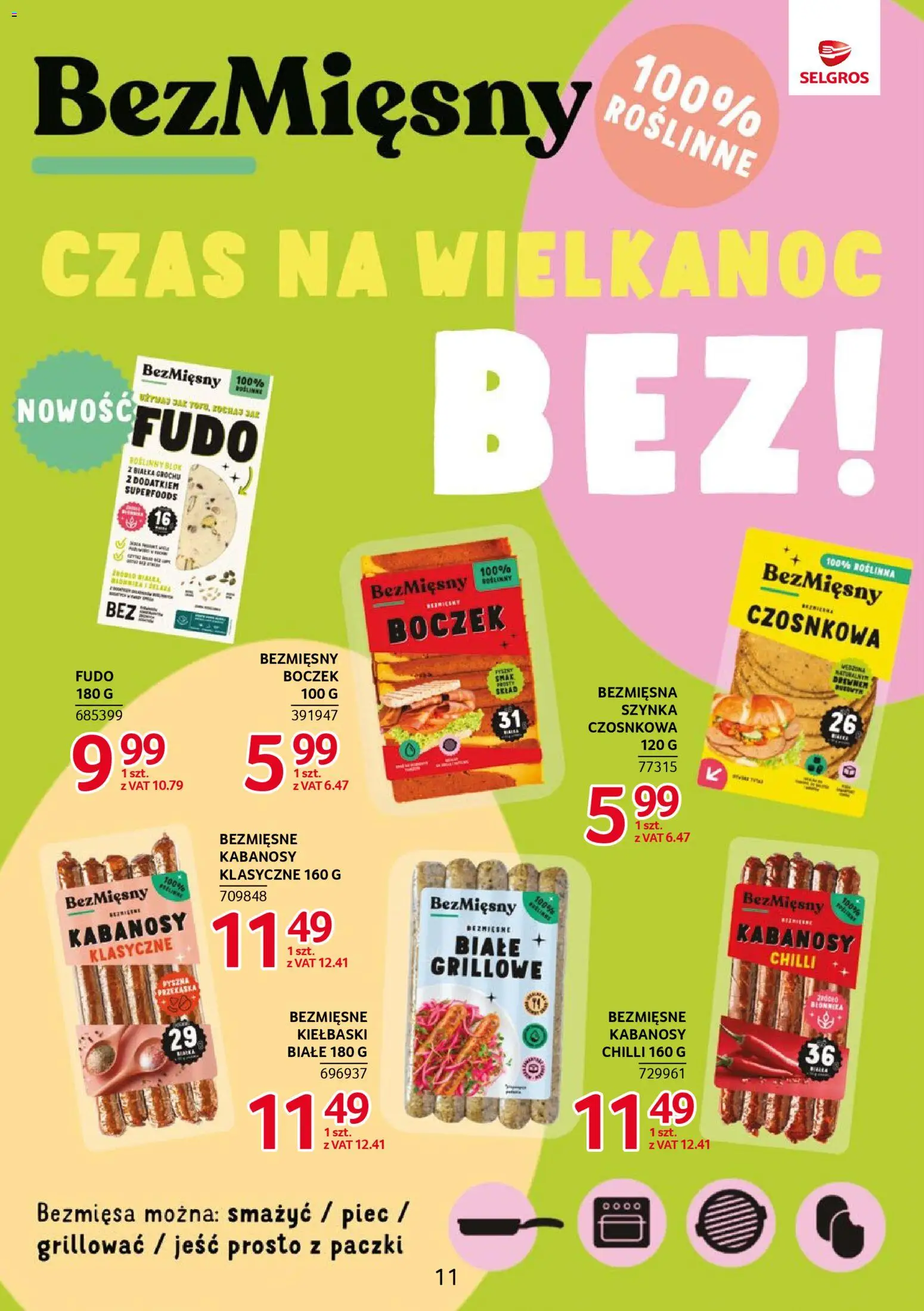 Selgros cash&carry gazetka - Markowe produkty od 26.03.2026 | Strona: 11 | Produkty: Pączki, Kabanosy, Kiełbaski, Szynka