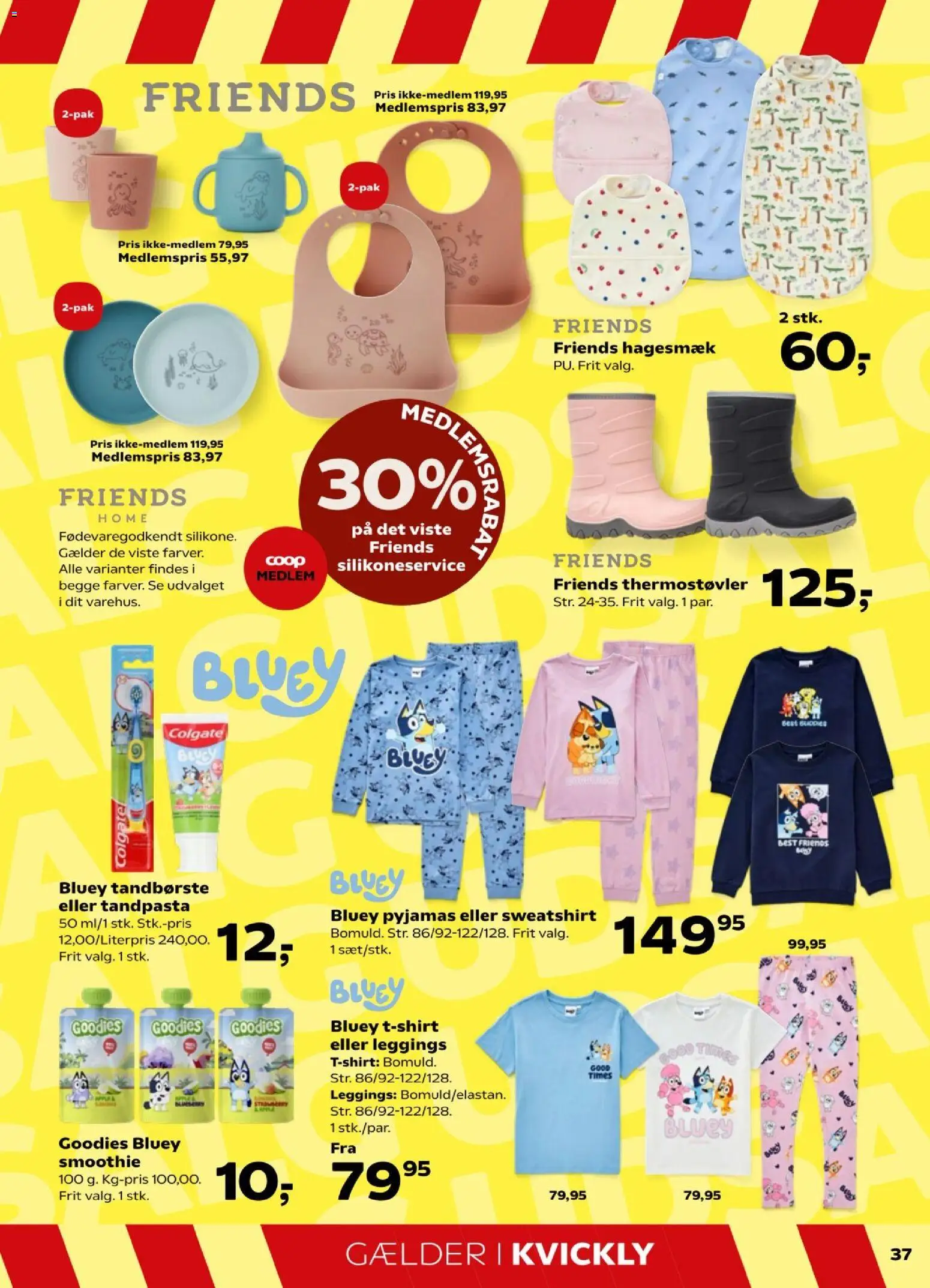 Kvickly tilbudsavis – gyldig fra 01.01.2026 | Side: 39 | Produkter: Tandpasta, Tandbørste, Pyjamas, Smoothie