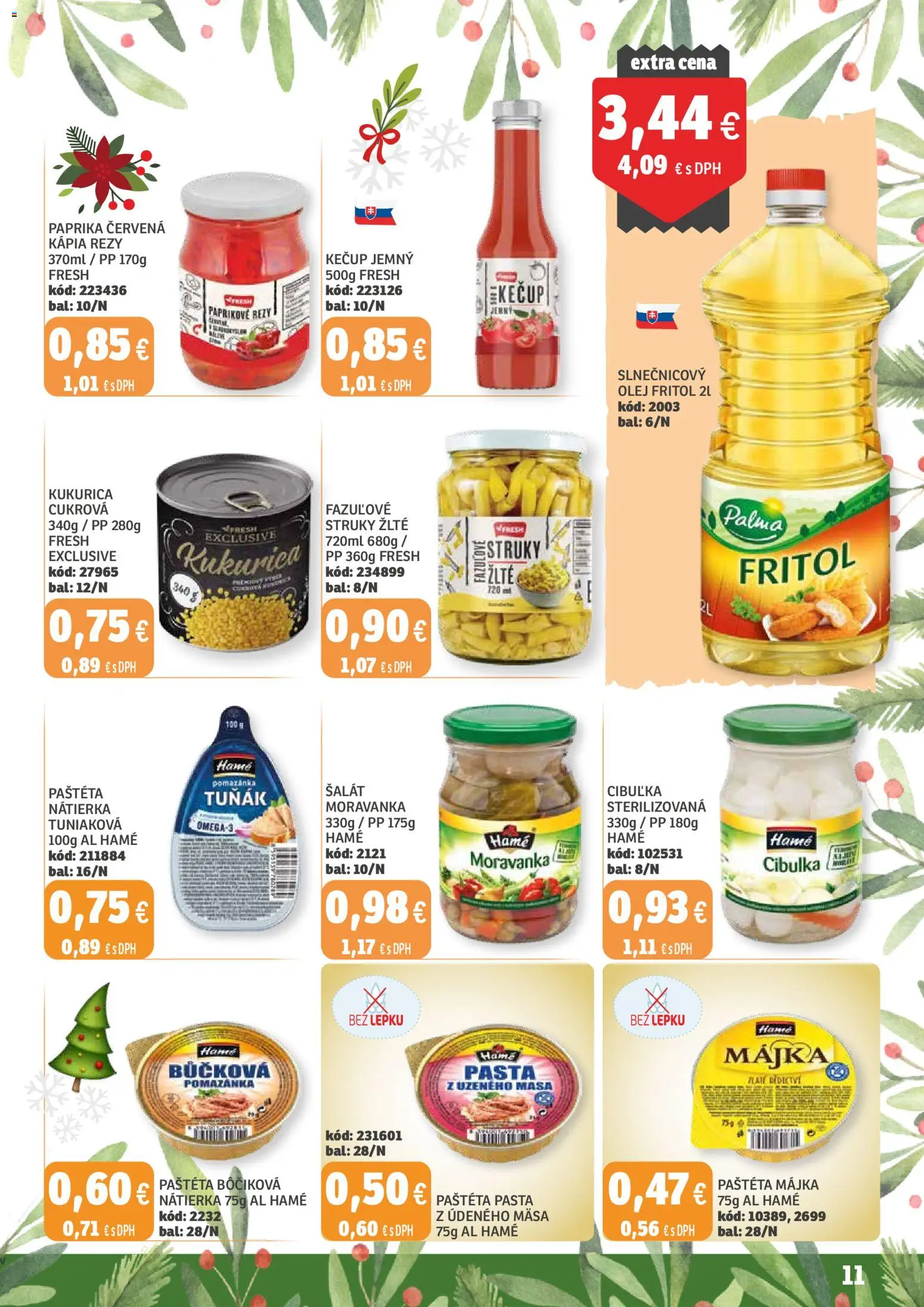 Nové Labaš akcie – leták je platný od 12.12.2025 | Strana: 11 | Produkty: Paprika, Slnečnicový olej, Kukurica, Kápia