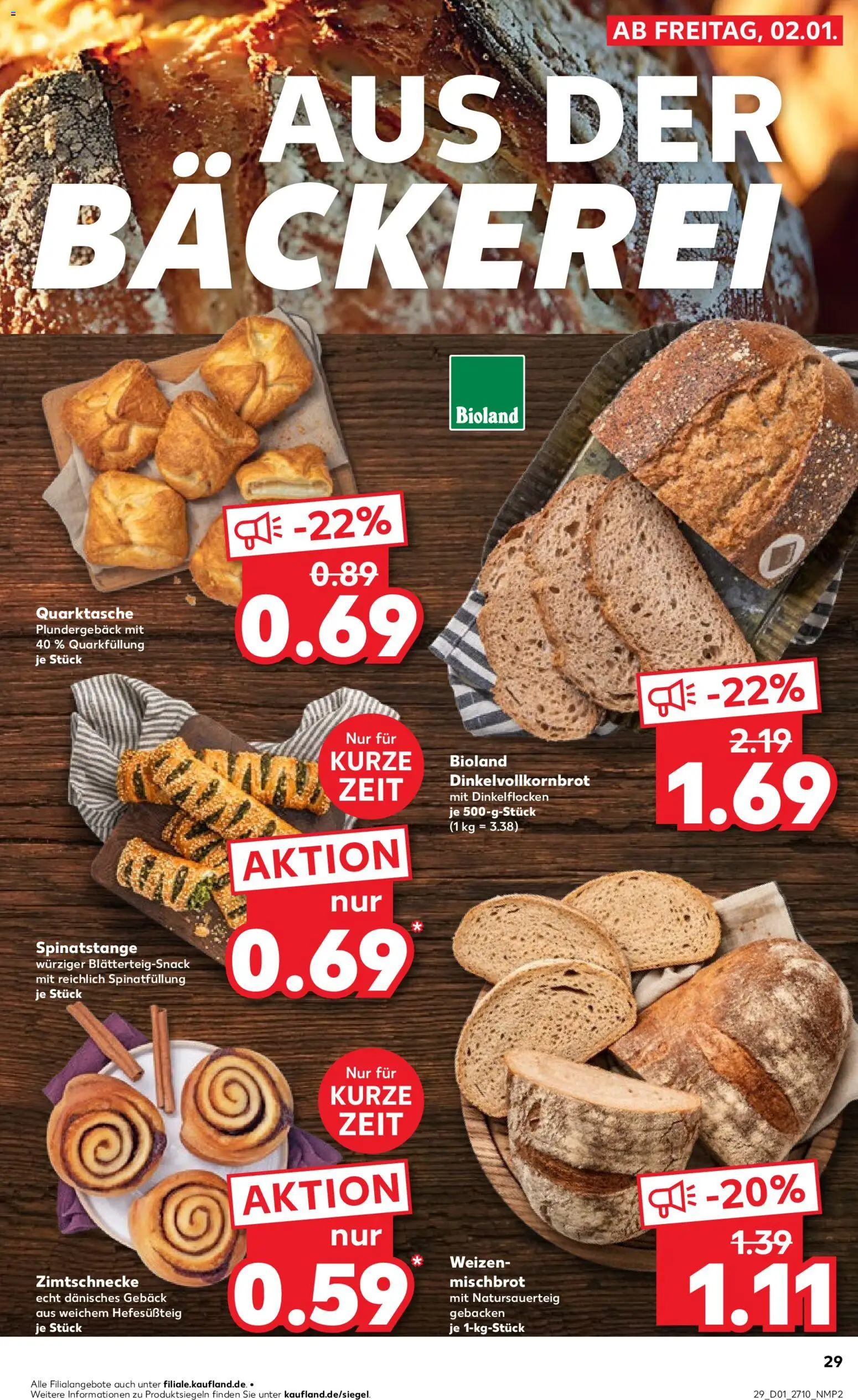 Kaufland prospekt Leipzig	 – gültig ab 02.01.2026 | Seite: 29 | Produkte: Bäckerei