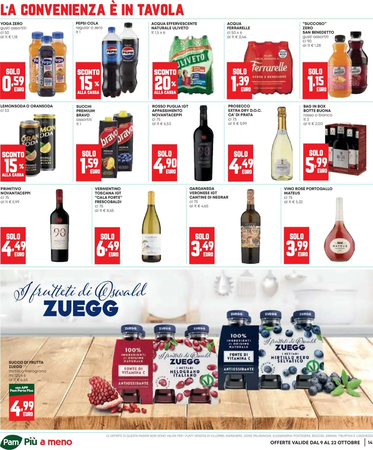 Volantino Panorama del 09.10.2025 | Pagina: 14 | Prodotti: Succo, Acqua, Frutta, Pepsi