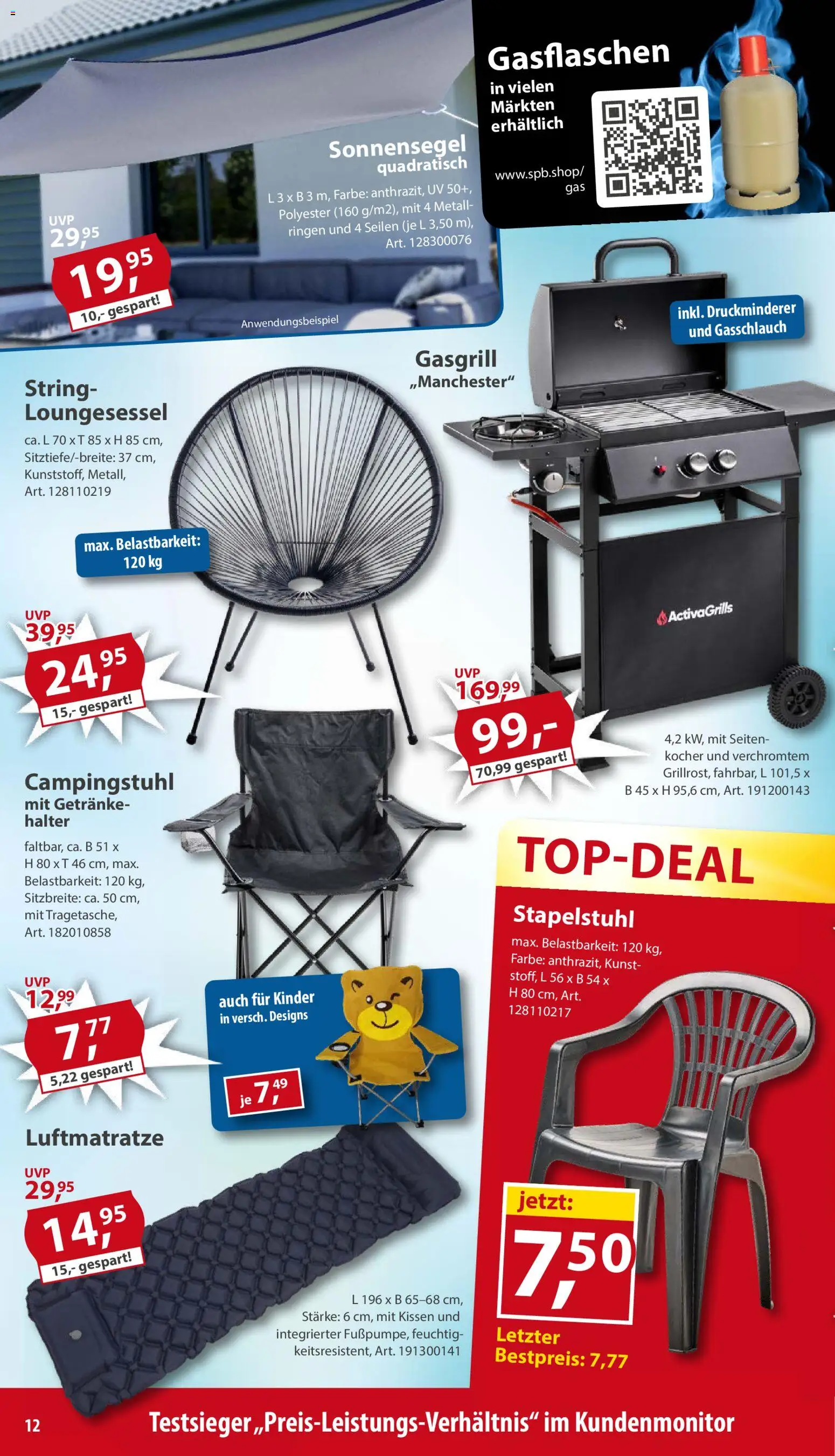 Sonderpreis Baumarkt Prospekt 	 – gültig ab 02.05.2026 | Seite: 12 | Produkte: Kocher, Kissen, String