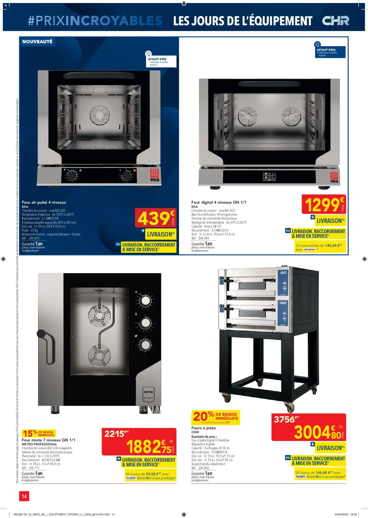 {H1} | Page: 14 | Produits: Four, Poids, Four à pizza, Pizza