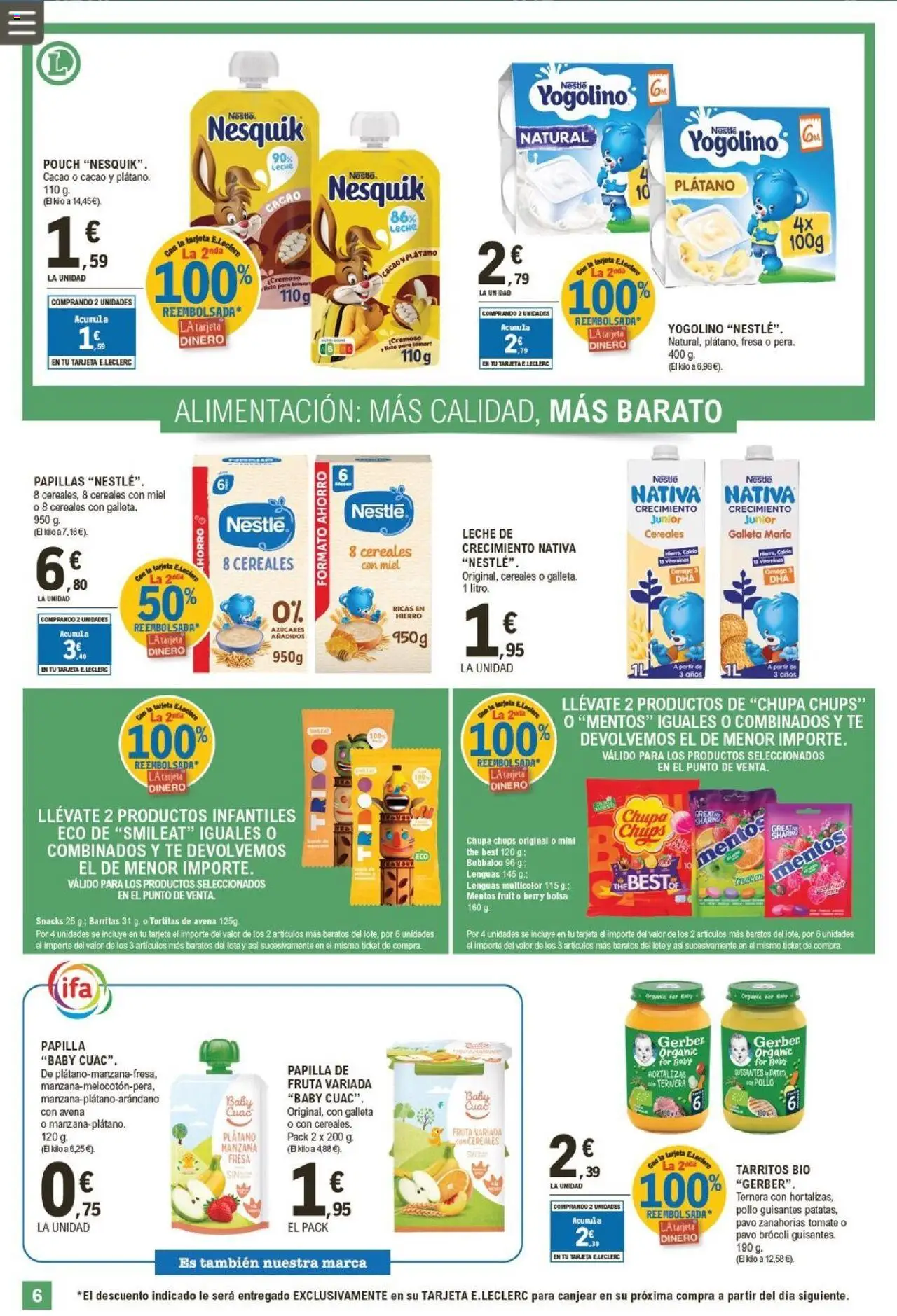 E.Leclerc folleto │ válido desde el 10.09.2025 | Página: 6 | Productos: Ψηφιακή κάμερα, Leche, Té, Φρυγανιές σικάλεως