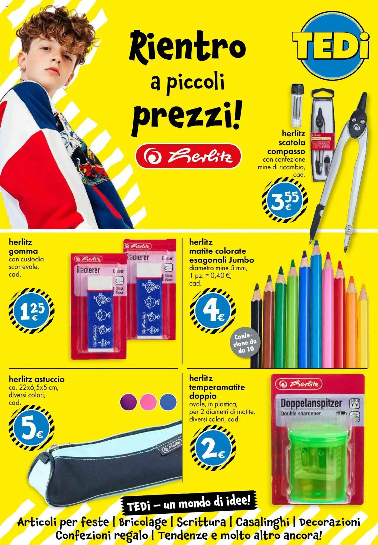 Volantino TEDi del 20.08.2025 | Pagina: 6 | Prodotti: Temperamatite, Matite colorate, Scatola, Decorazioni