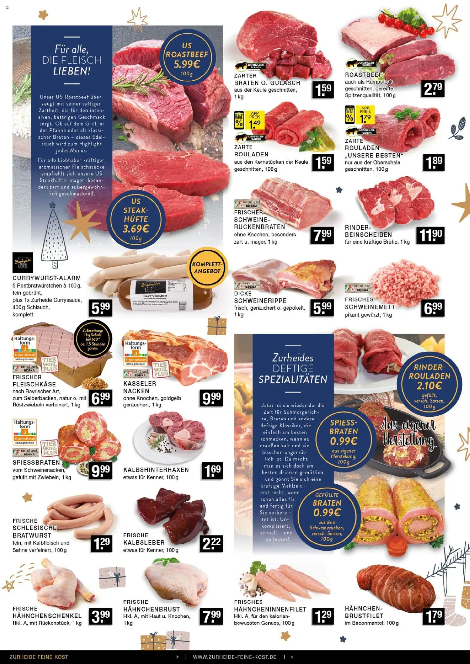 Edeka Zurheide Prospekt 	 – gültig ab 08.12.2025 | Seite: 2 | Produkte: Rumpsteak, Schweinenacken, Gulasch, Sahne