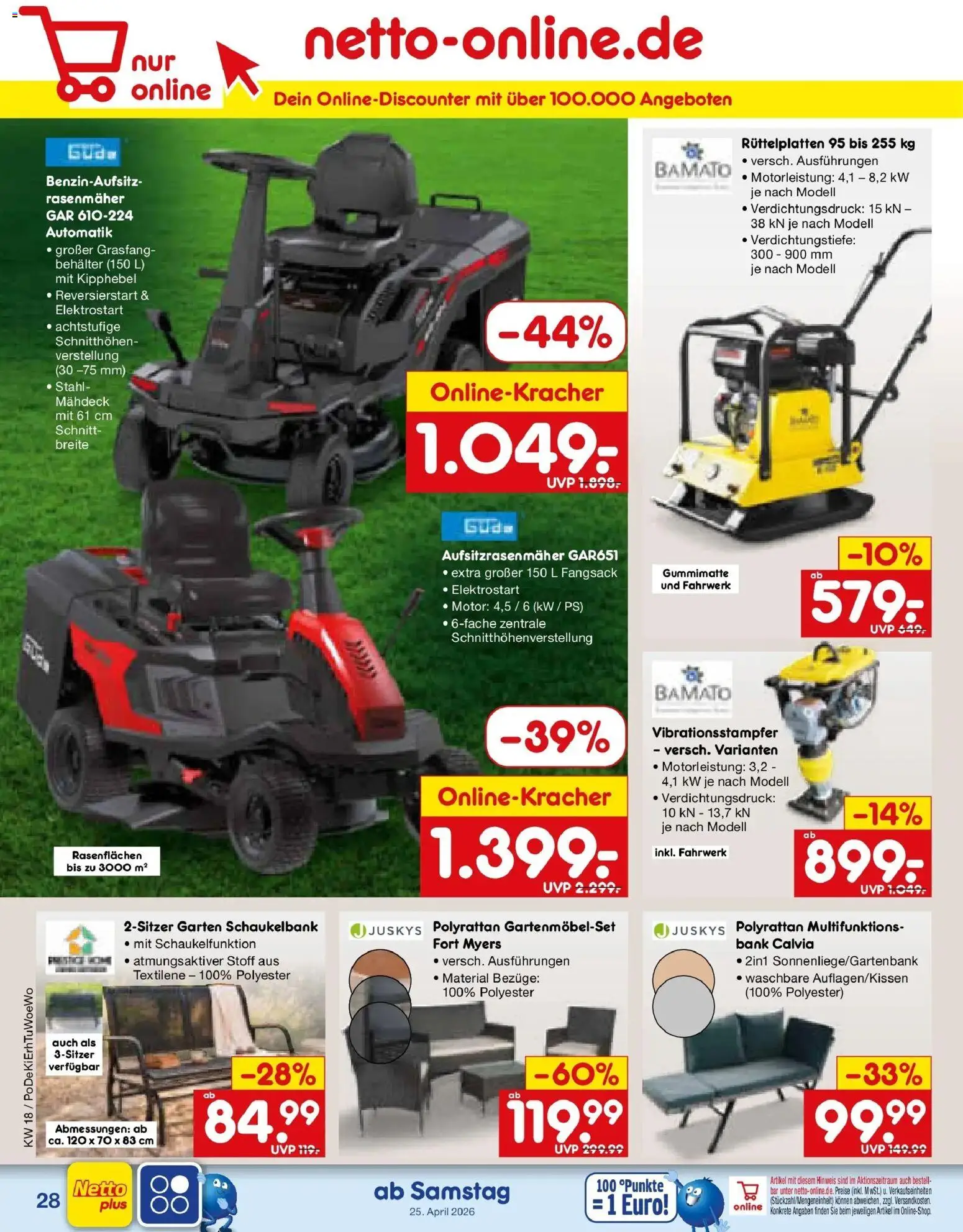 Netto Marken-Discount Prospekt Bad Friedrichshall	 – gültig ab 27.04.2026 | Seite: 40 | Produkte: Rasenmäher