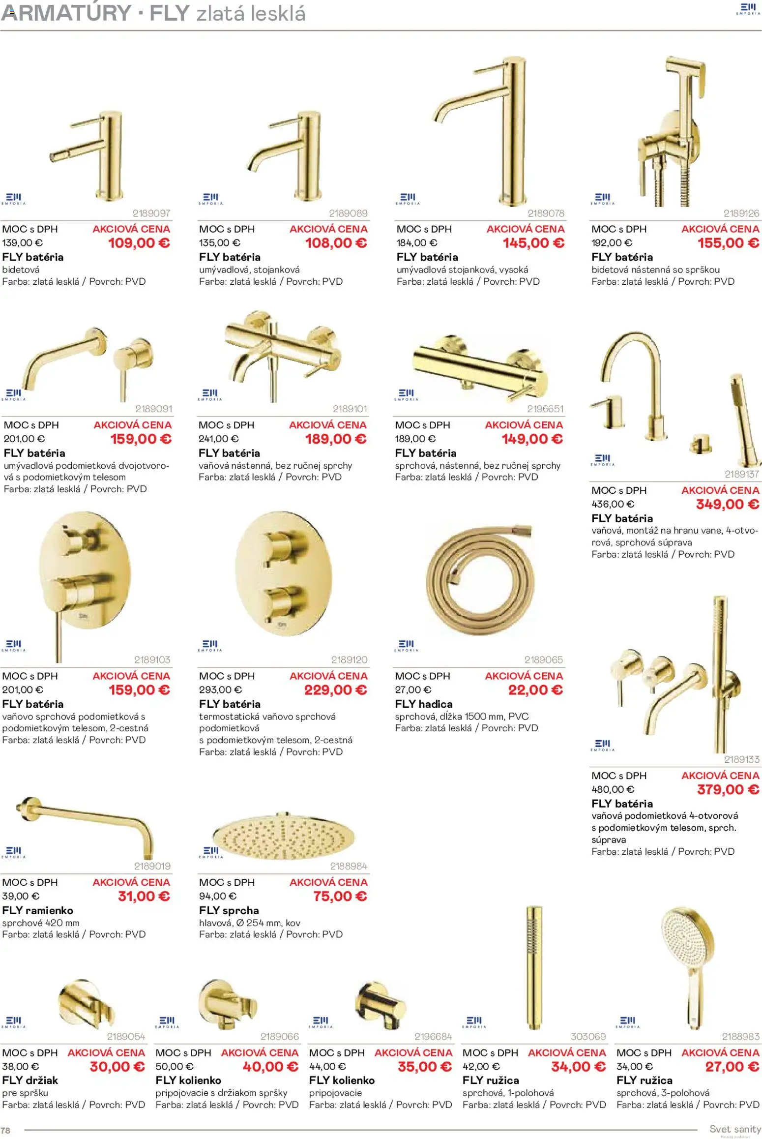 Nové Ingema akcie – leták je platný od 29.10.2025 | Strana: 80 | Produkty: Batéria, Sprcha