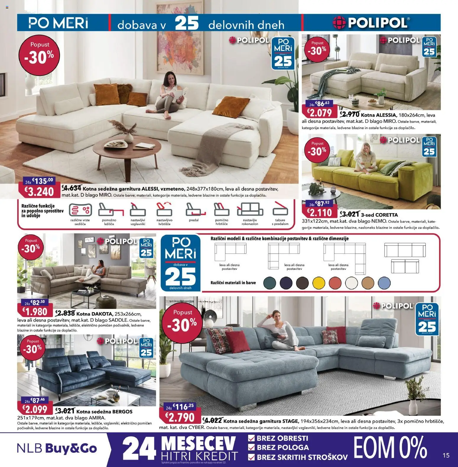 Novi Harvey Norman katalog ponudbe – veljaven od 14.01.2026 | Stran: 15 | Izdelki: Ležišče, Sedezna garnitura, Tabure